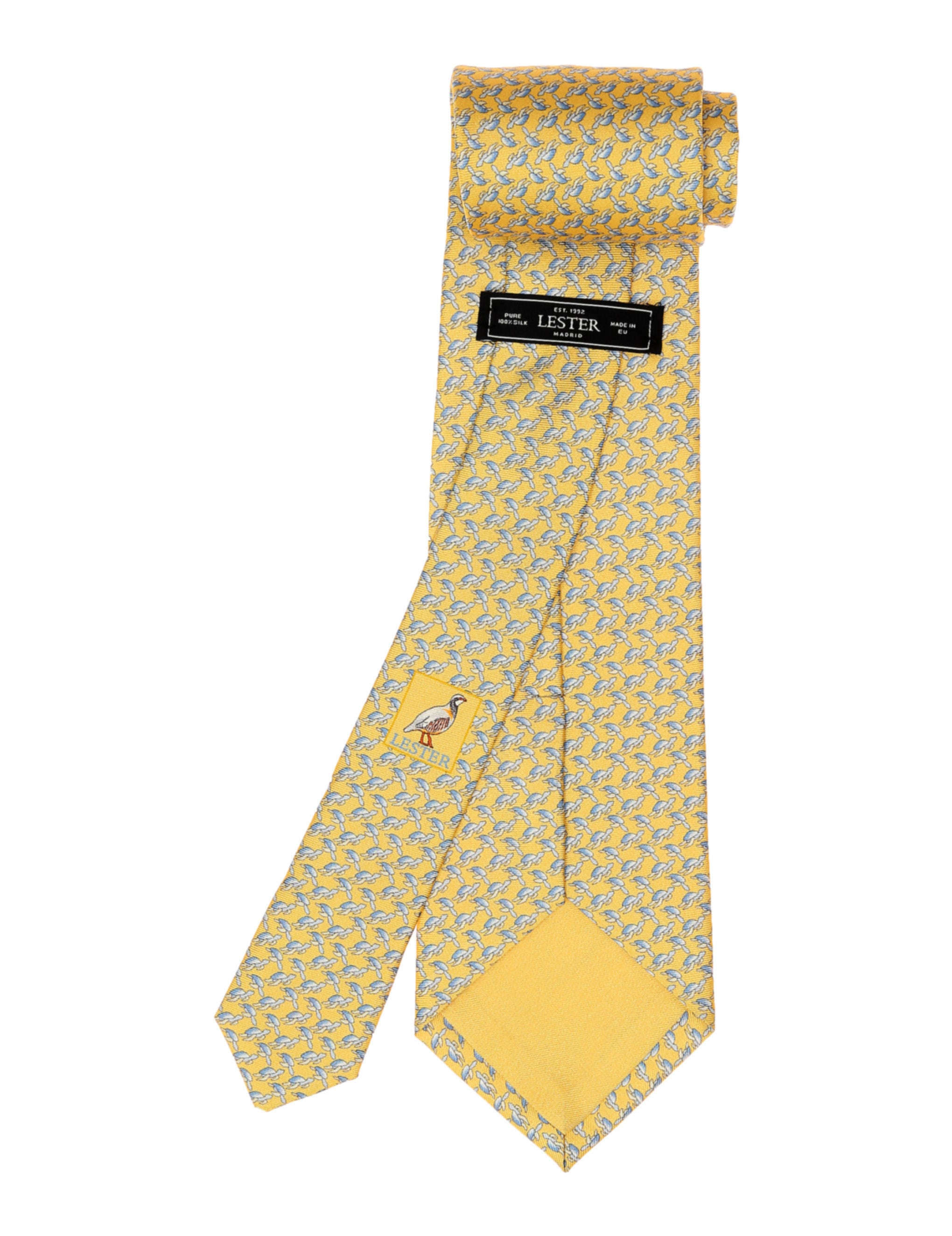 Corbata tortugas Amarillo/azul