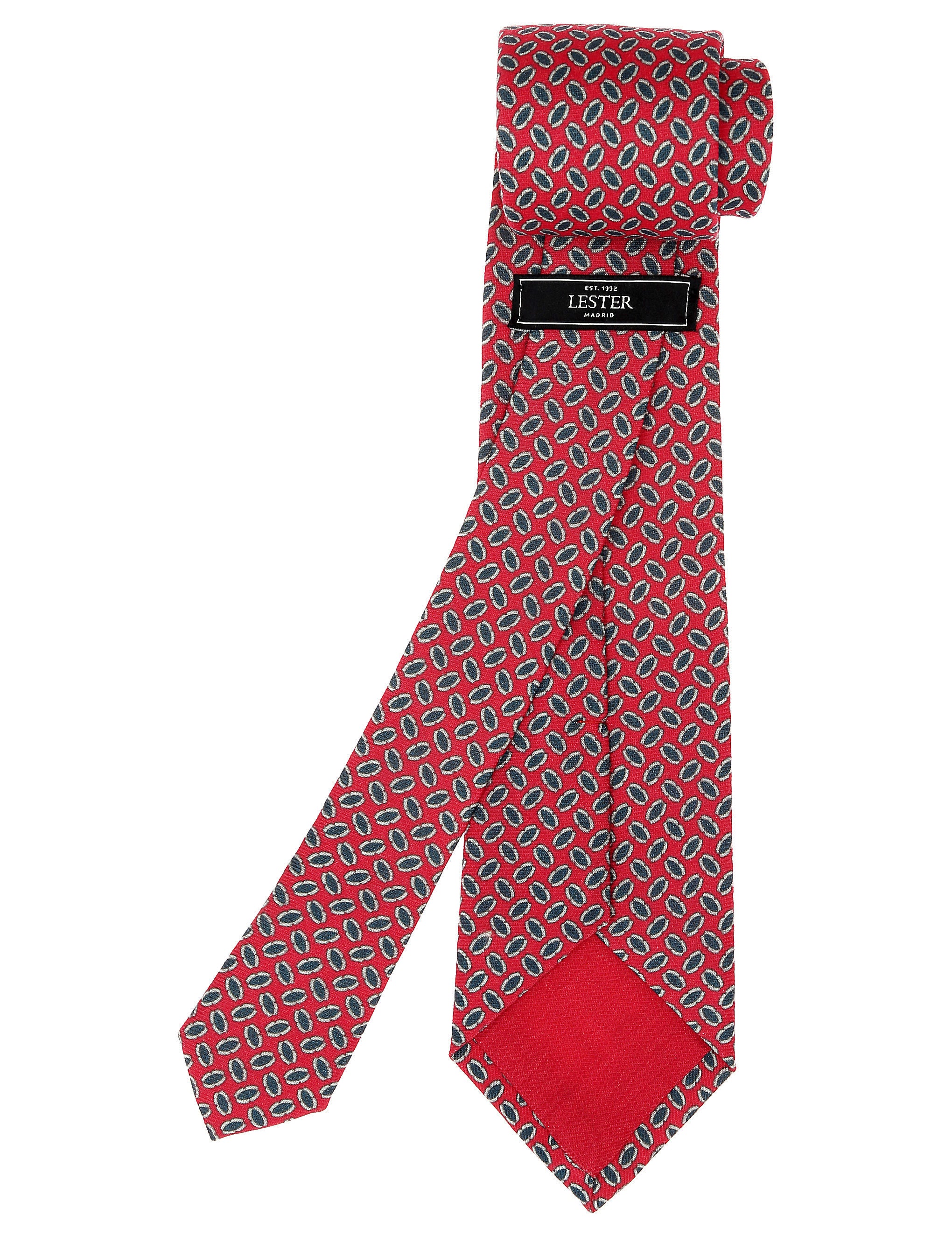 Corbata lana parentesis Rojo/azul