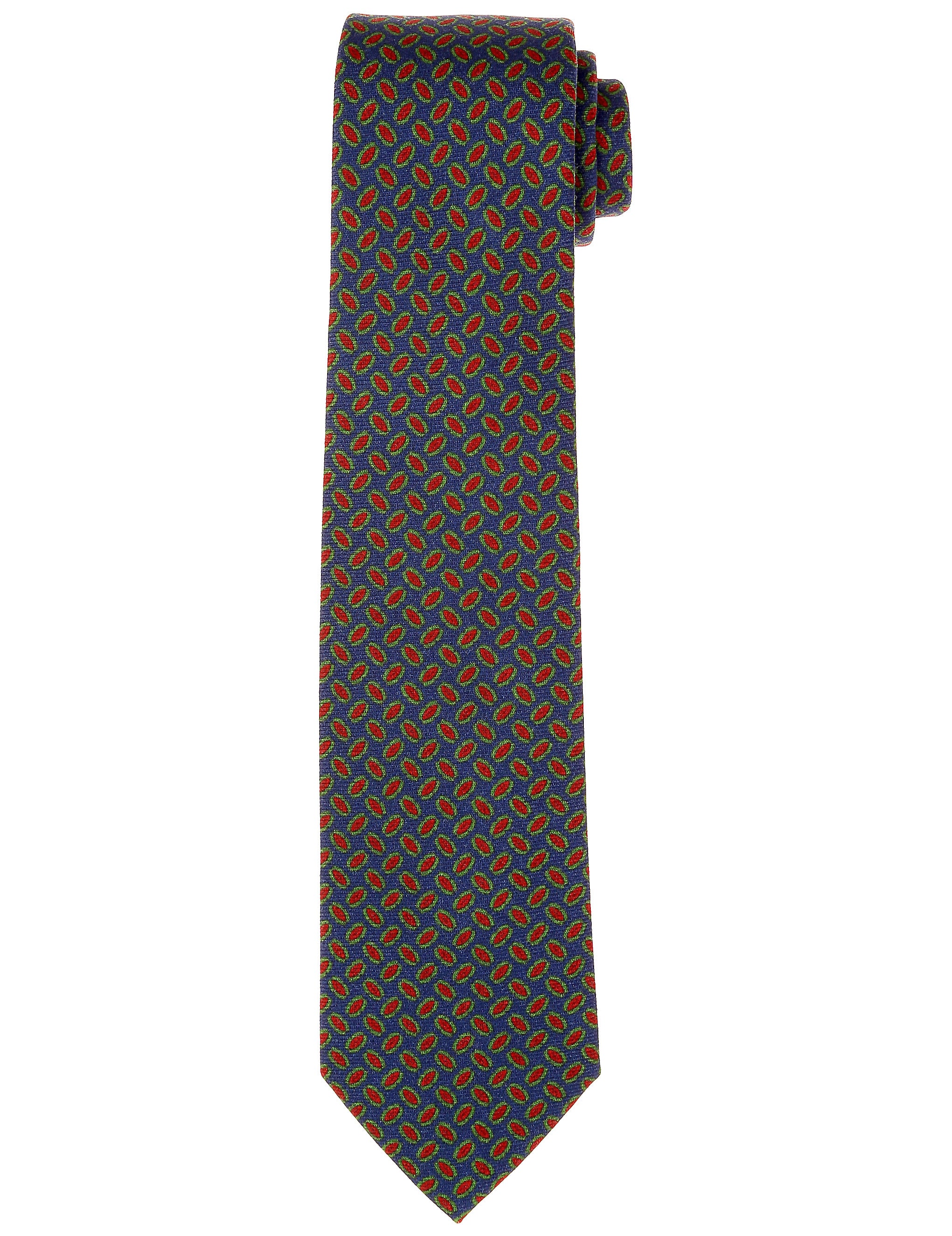 Corbata lana parentesis Azul/rojo