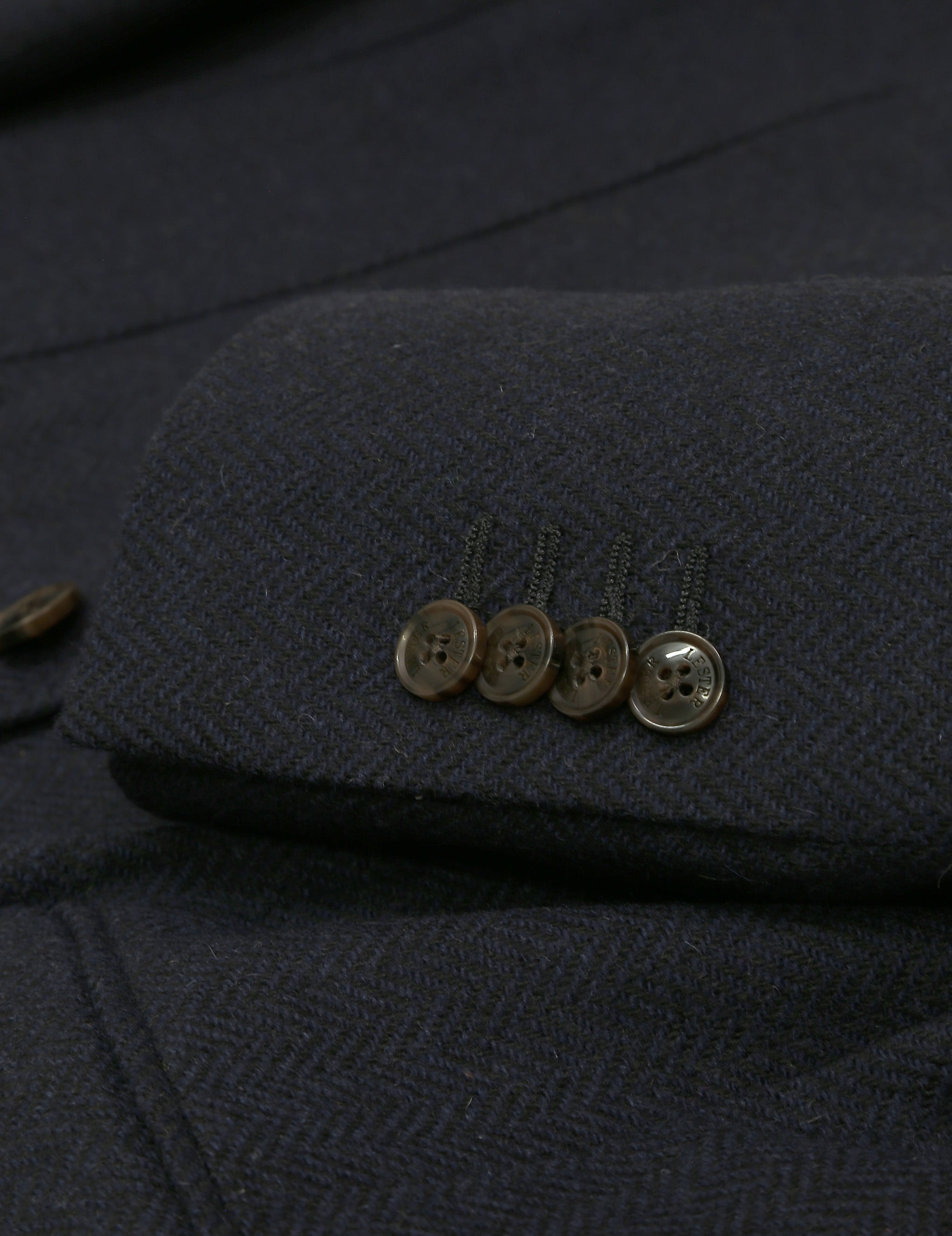 Chaqueta tweed espiga Azul