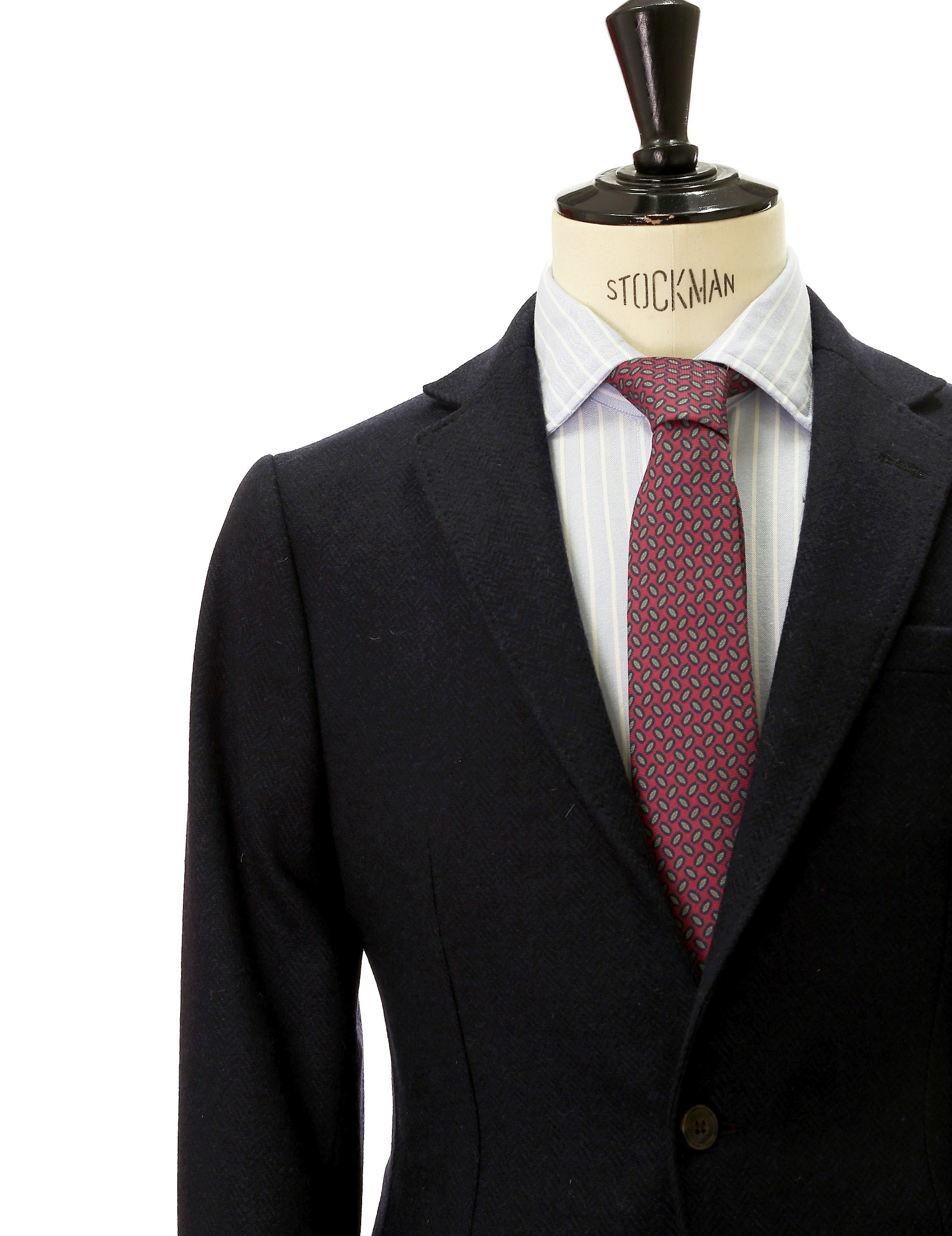 Chaqueta tweed espiga Azul