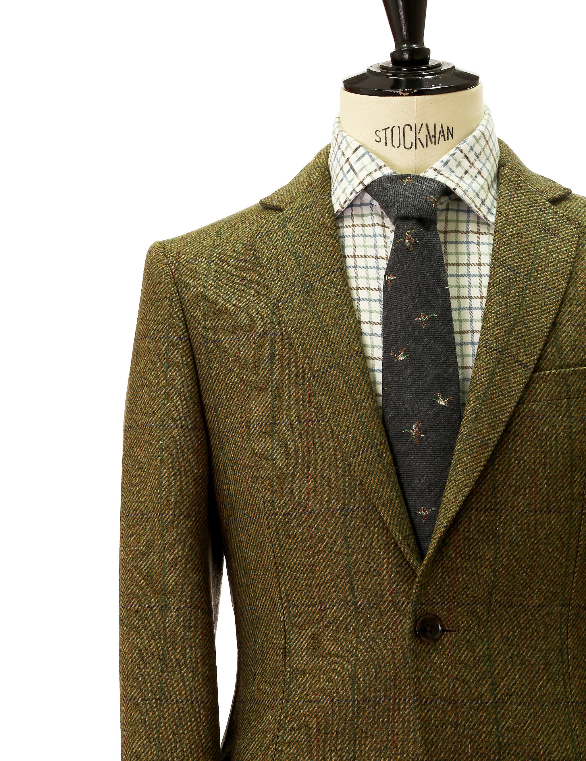 Chaqueta tweed bristol Verde
