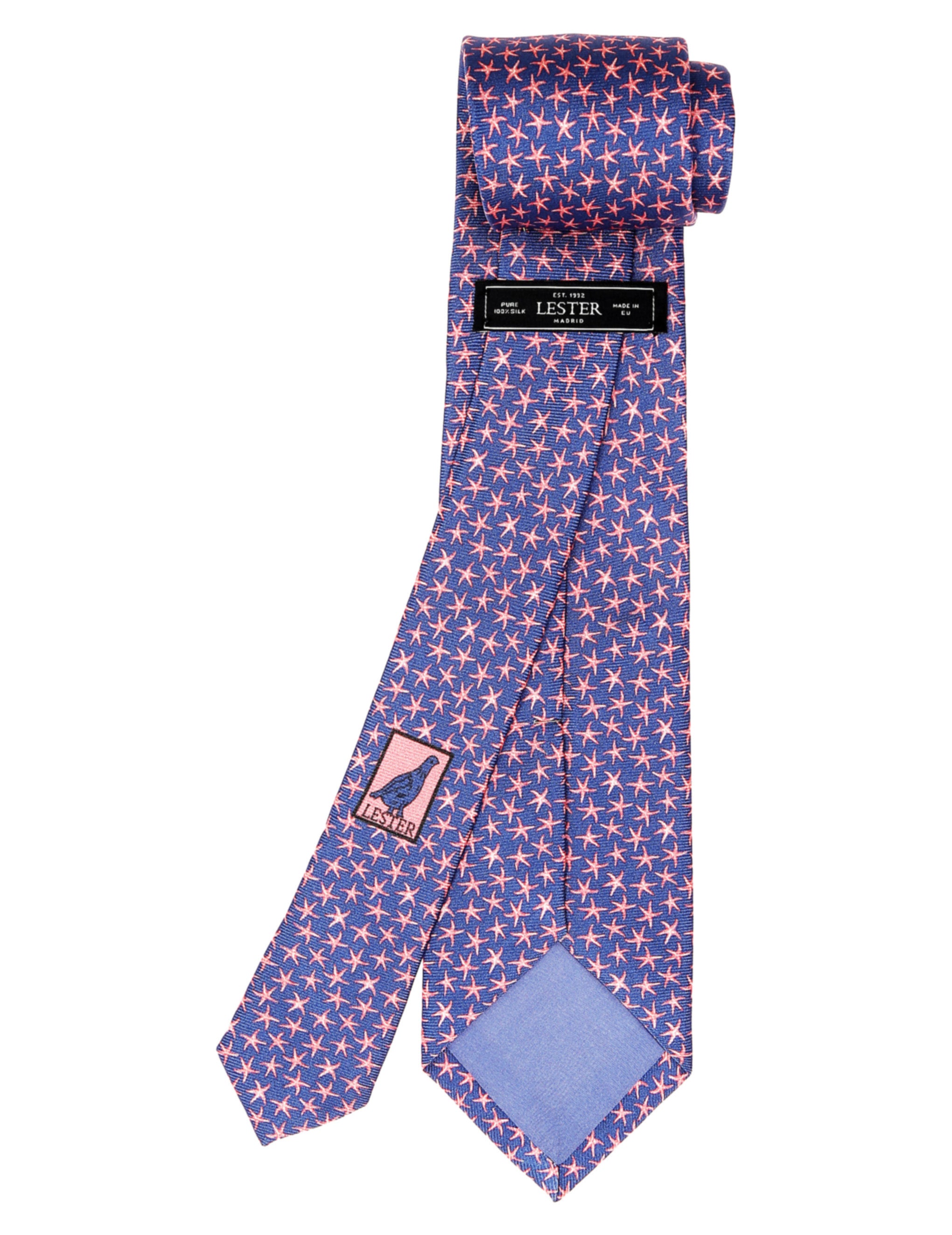 Corbata estrellas Azul/rosa
