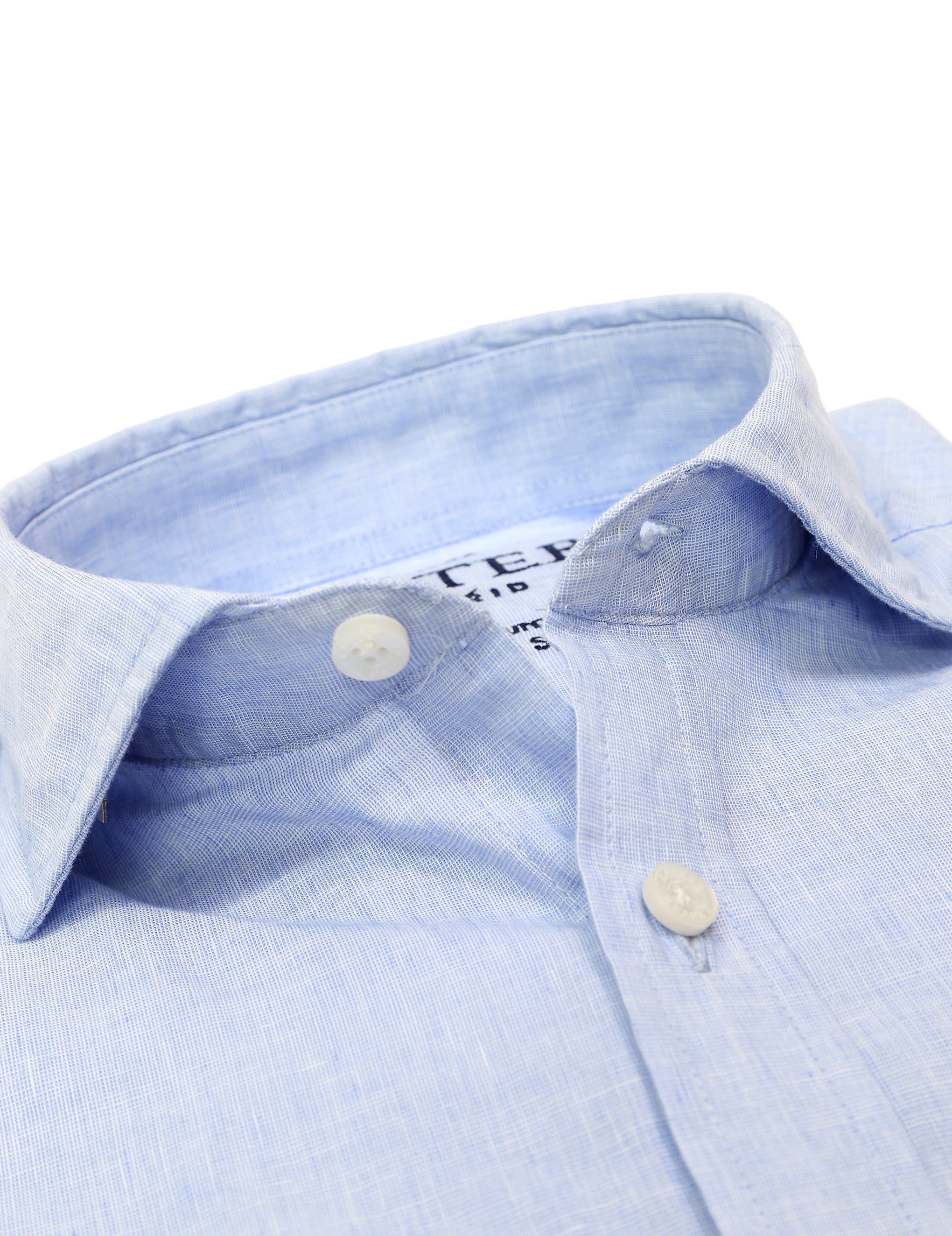 Camisa sport lino/alg fil a fil Azul