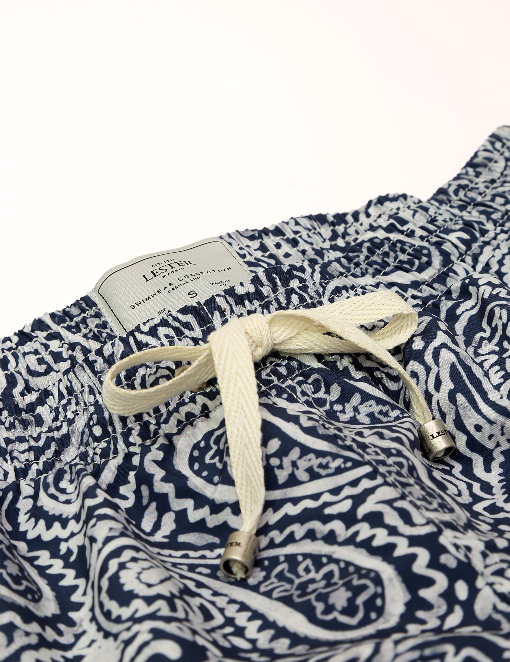 Traje de baño paisley Azul