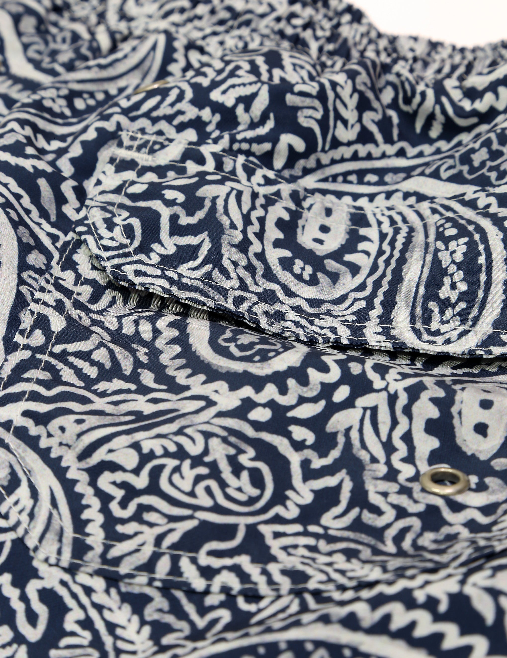 Traje de baño paisley Azul