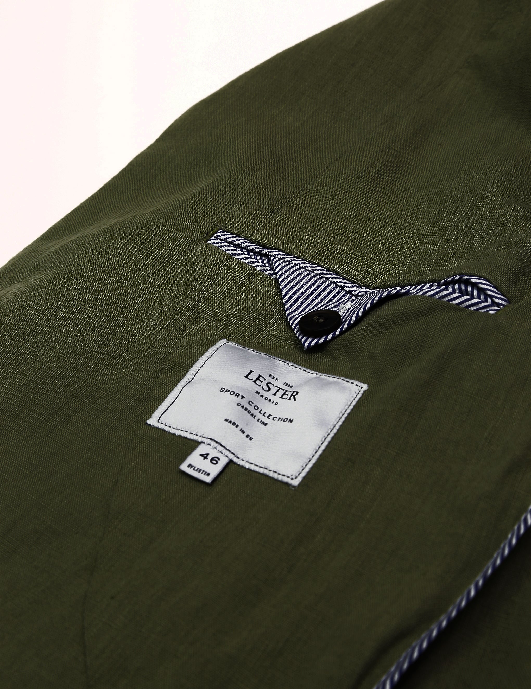 Chaqueta lino lavada Verde