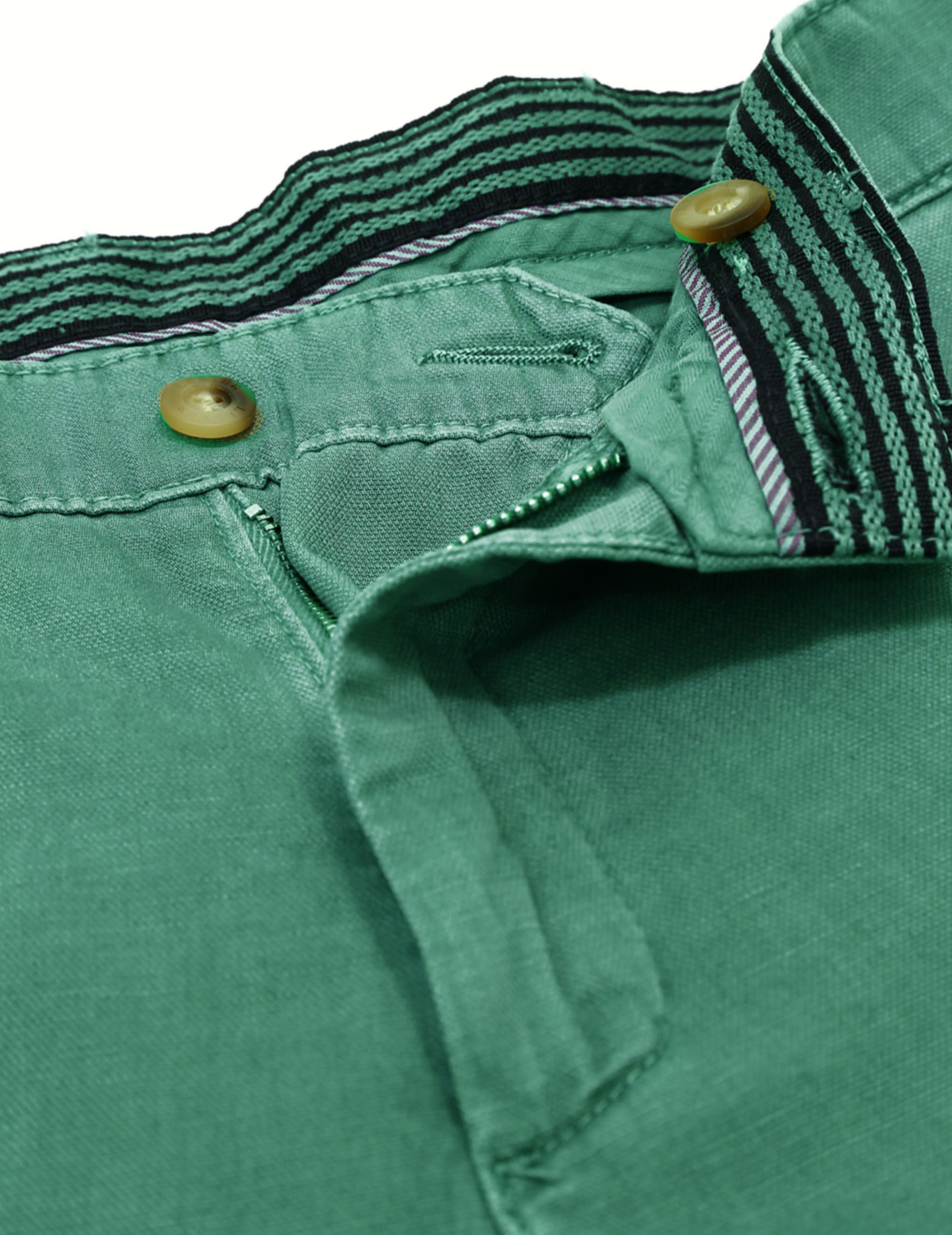 Pantalón lino algodón Verde