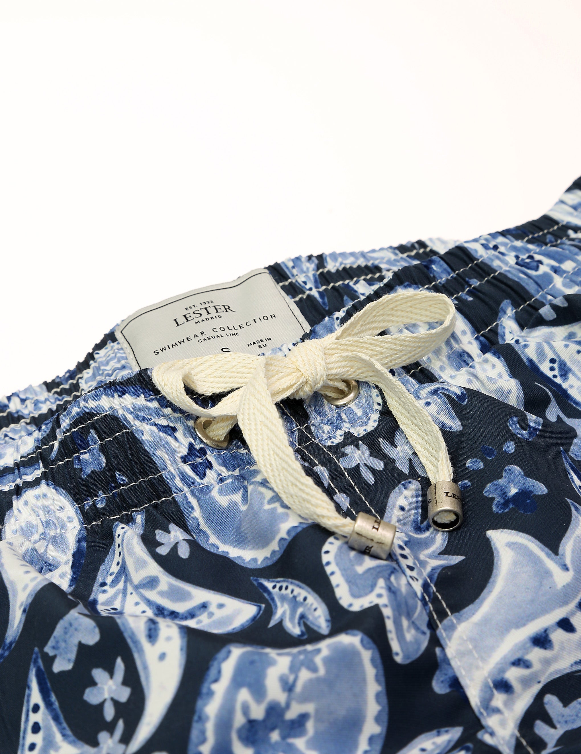 Traje de baño paisley bicolor Azul