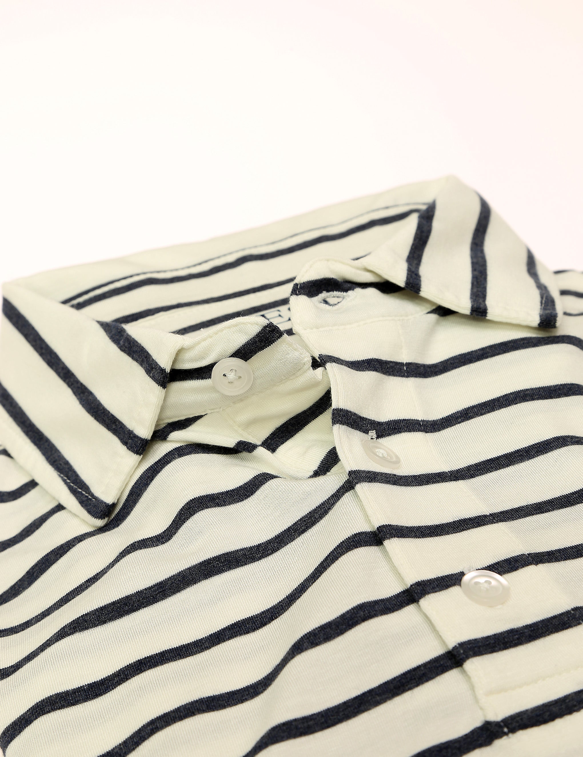 Polo manga corta rayas Azul