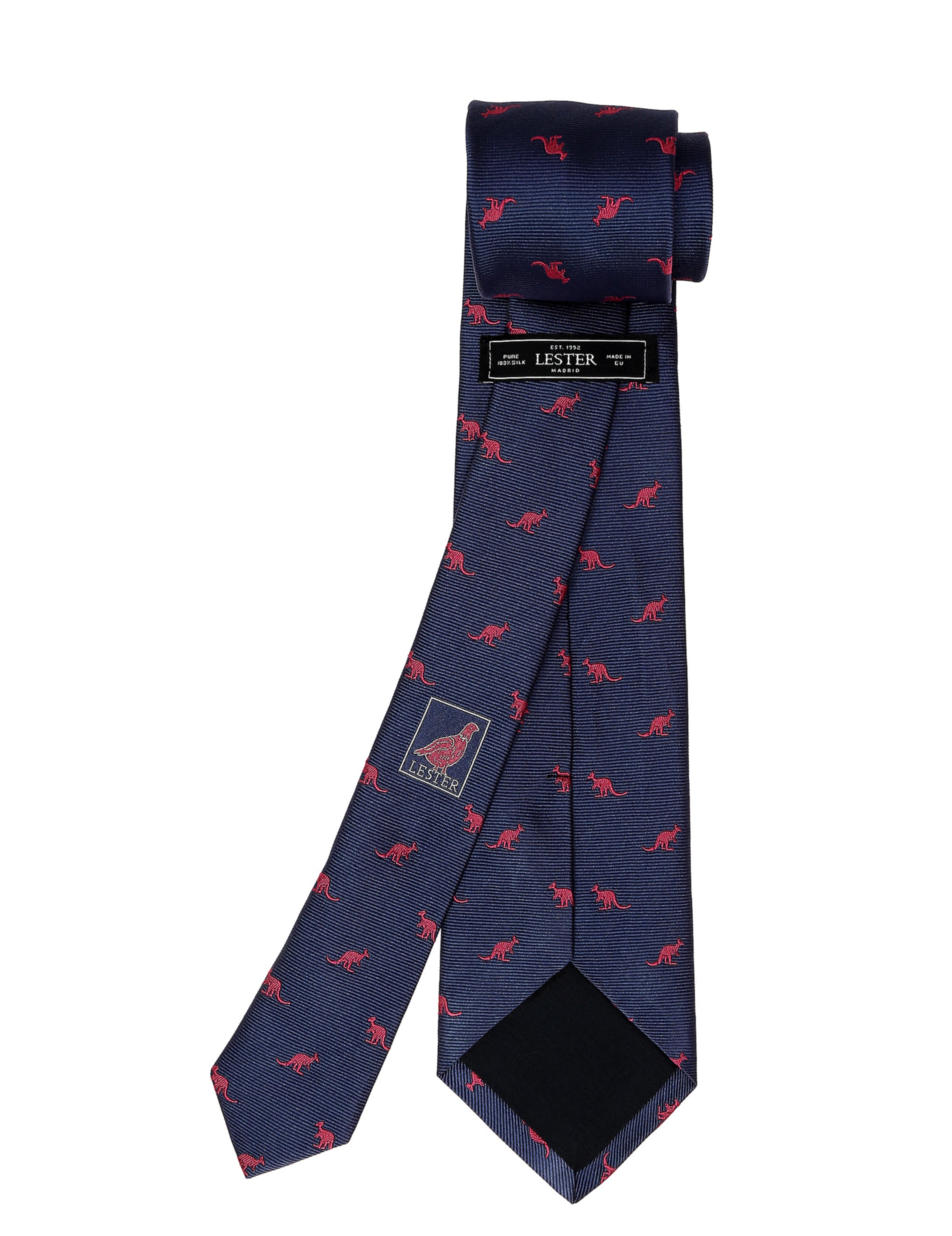 Corbata canguros Azul/rosa