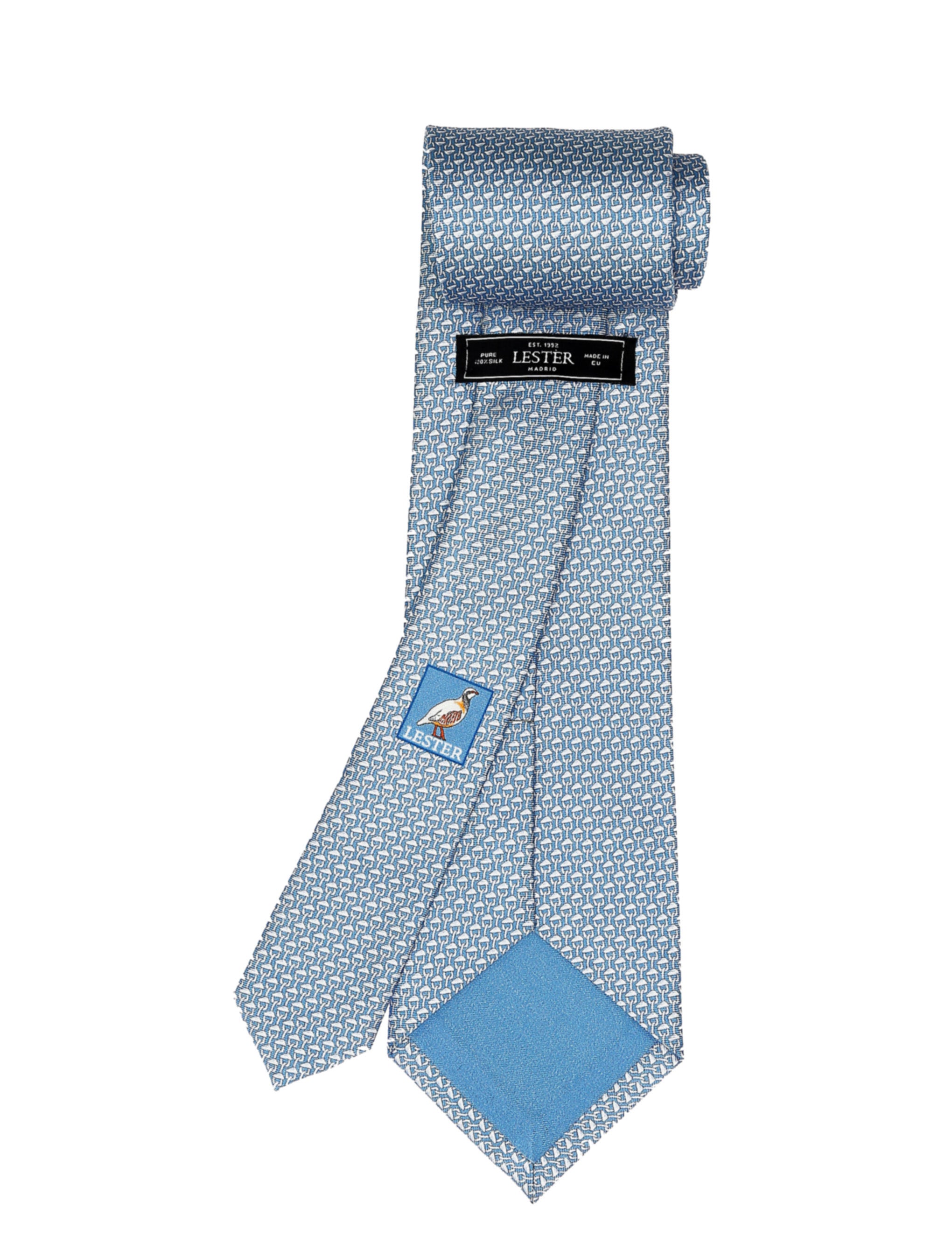 Corbata cadena capucha Azul/azul
