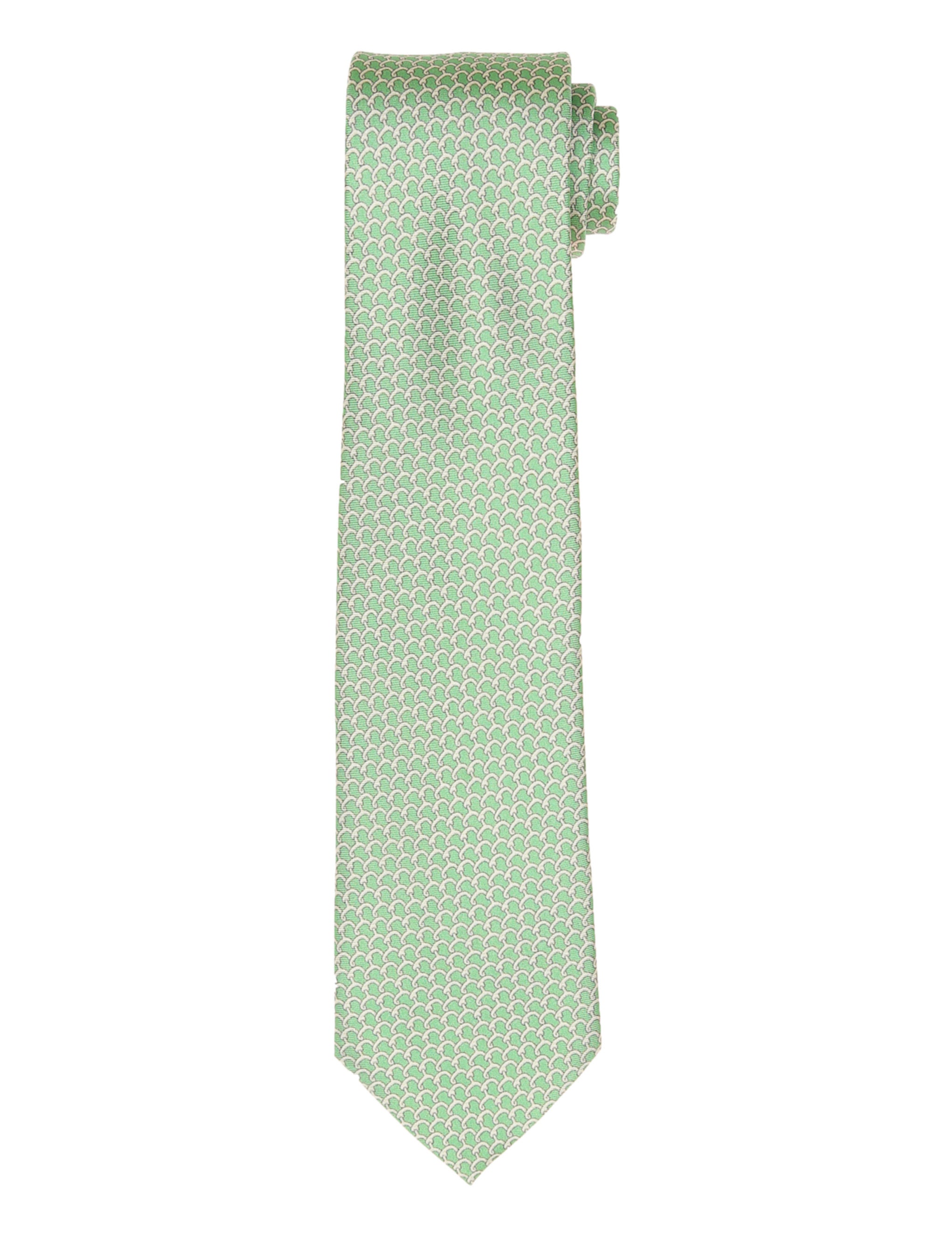 Corbata cadena gancho Verde/gris
