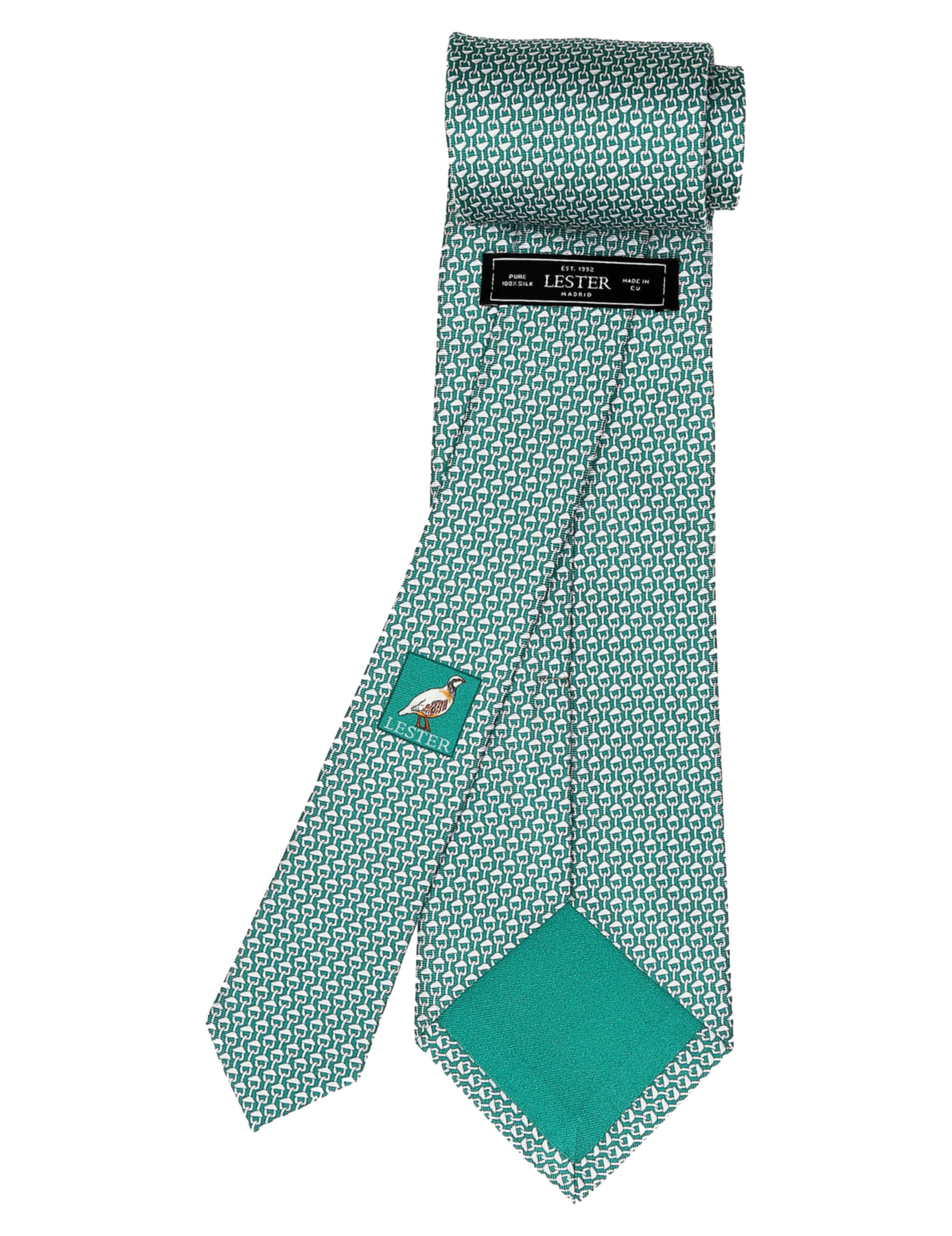 Corbata cadena capucha Verde/azul