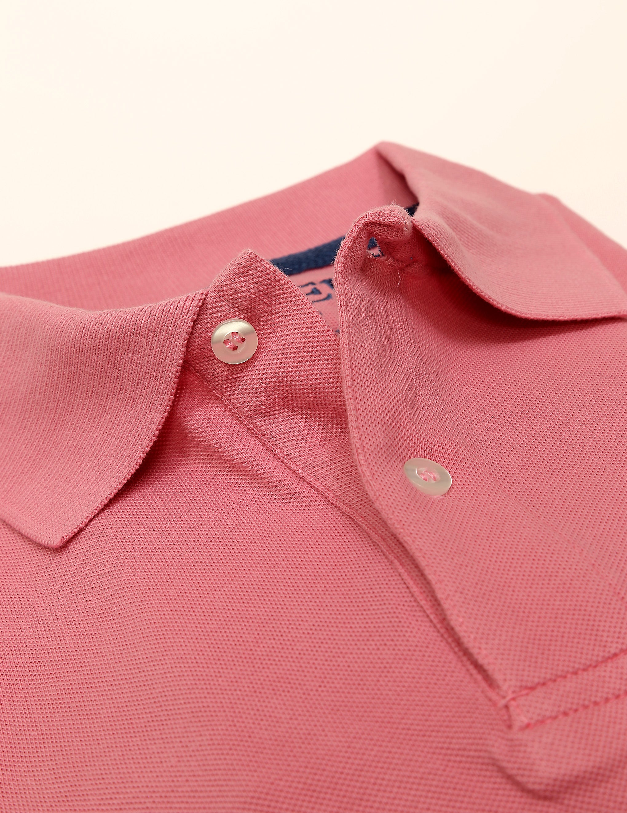 Polo pique manga corta Rosa