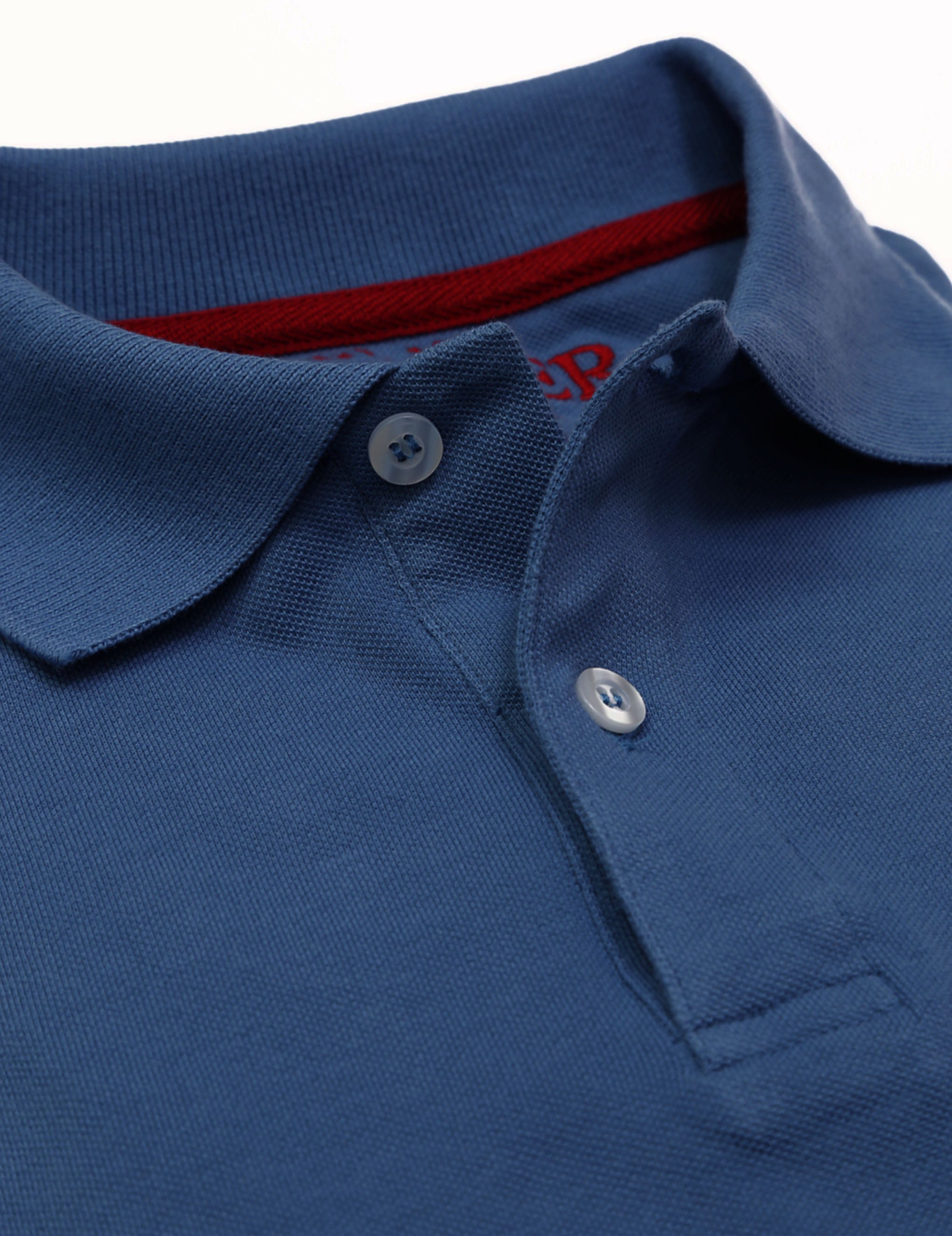 Polo pique manga corta Azul medio