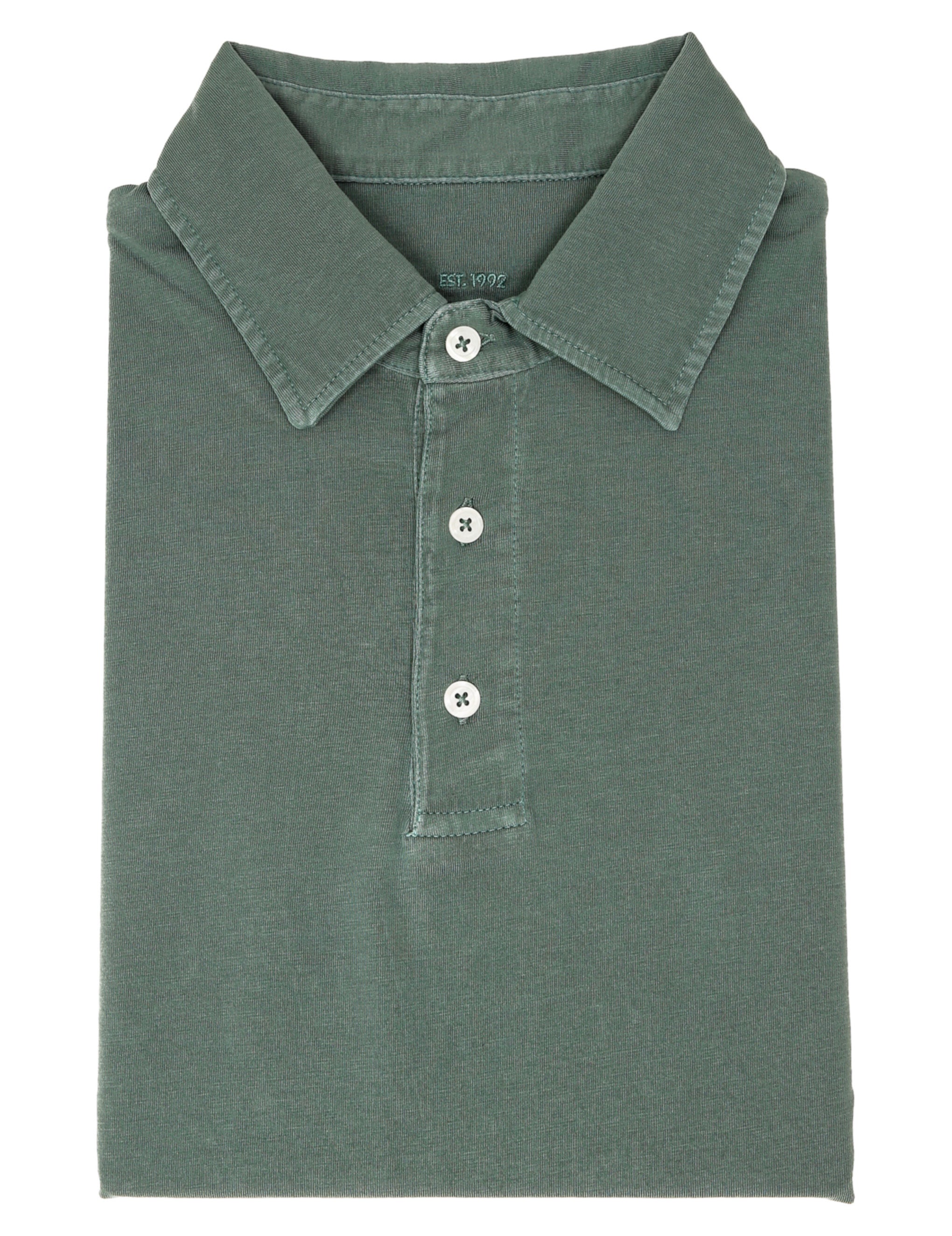 Polo jersey lavado Verde