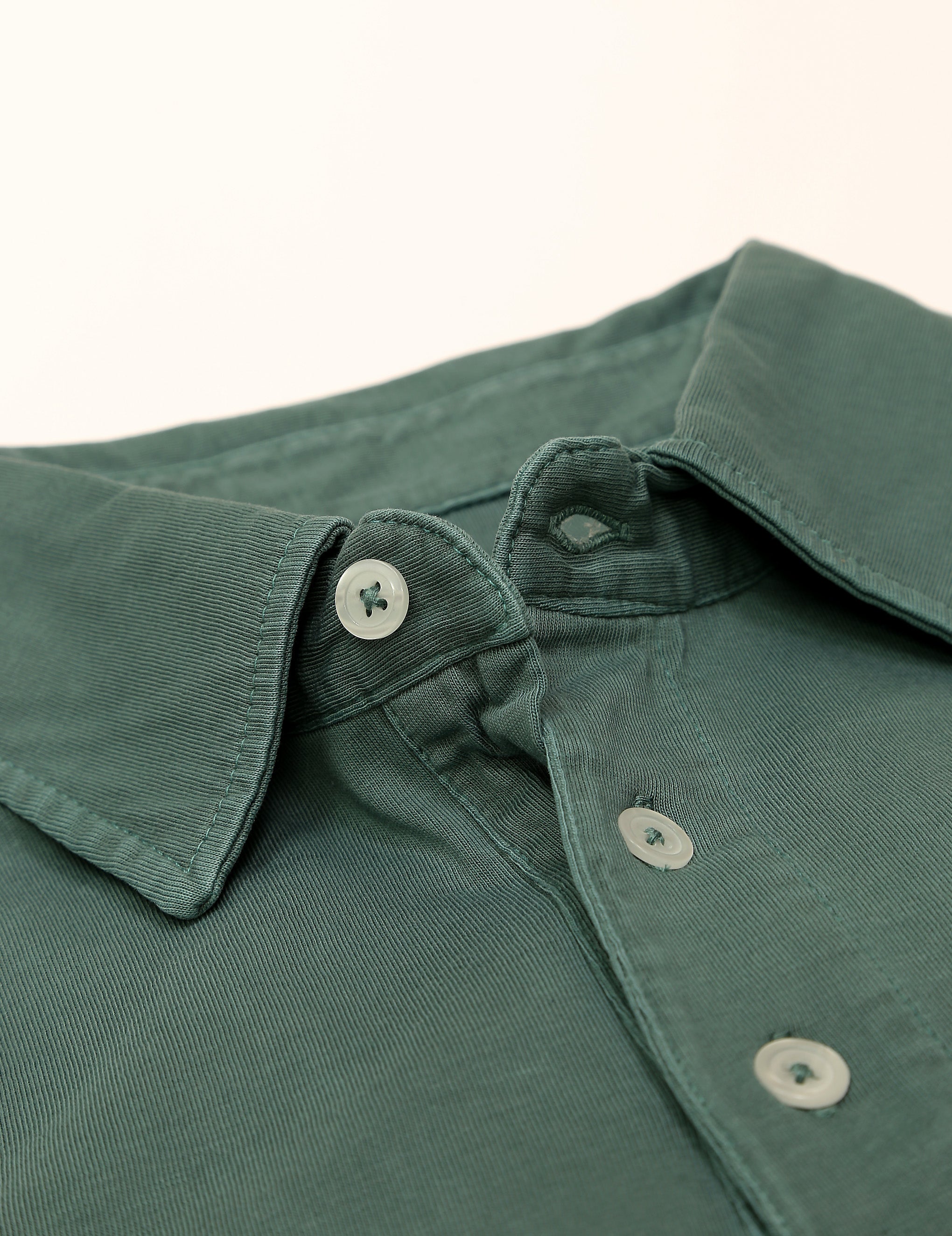 Polo jersey lavado Verde
