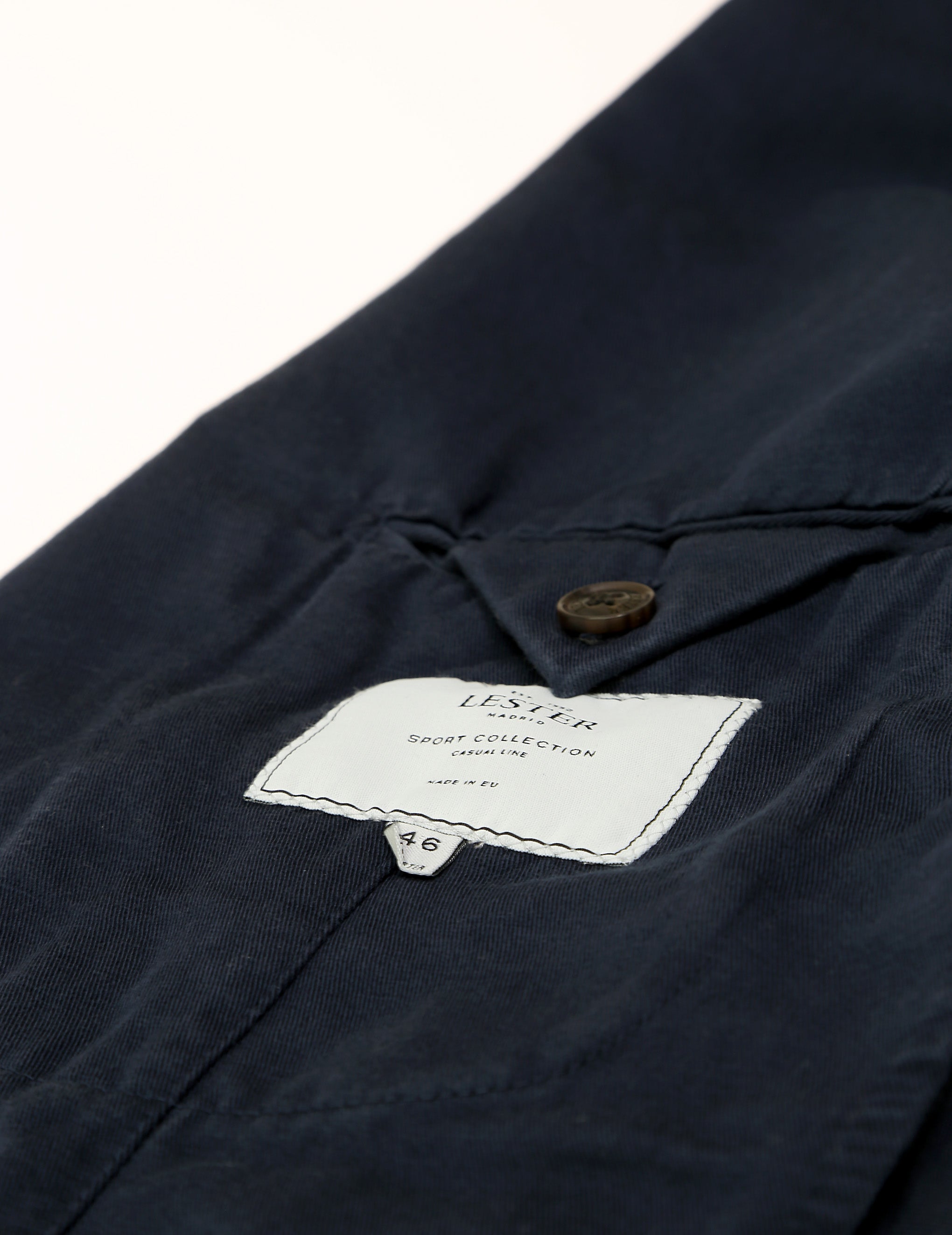 Chaqueta lino algodón lavada Azul
