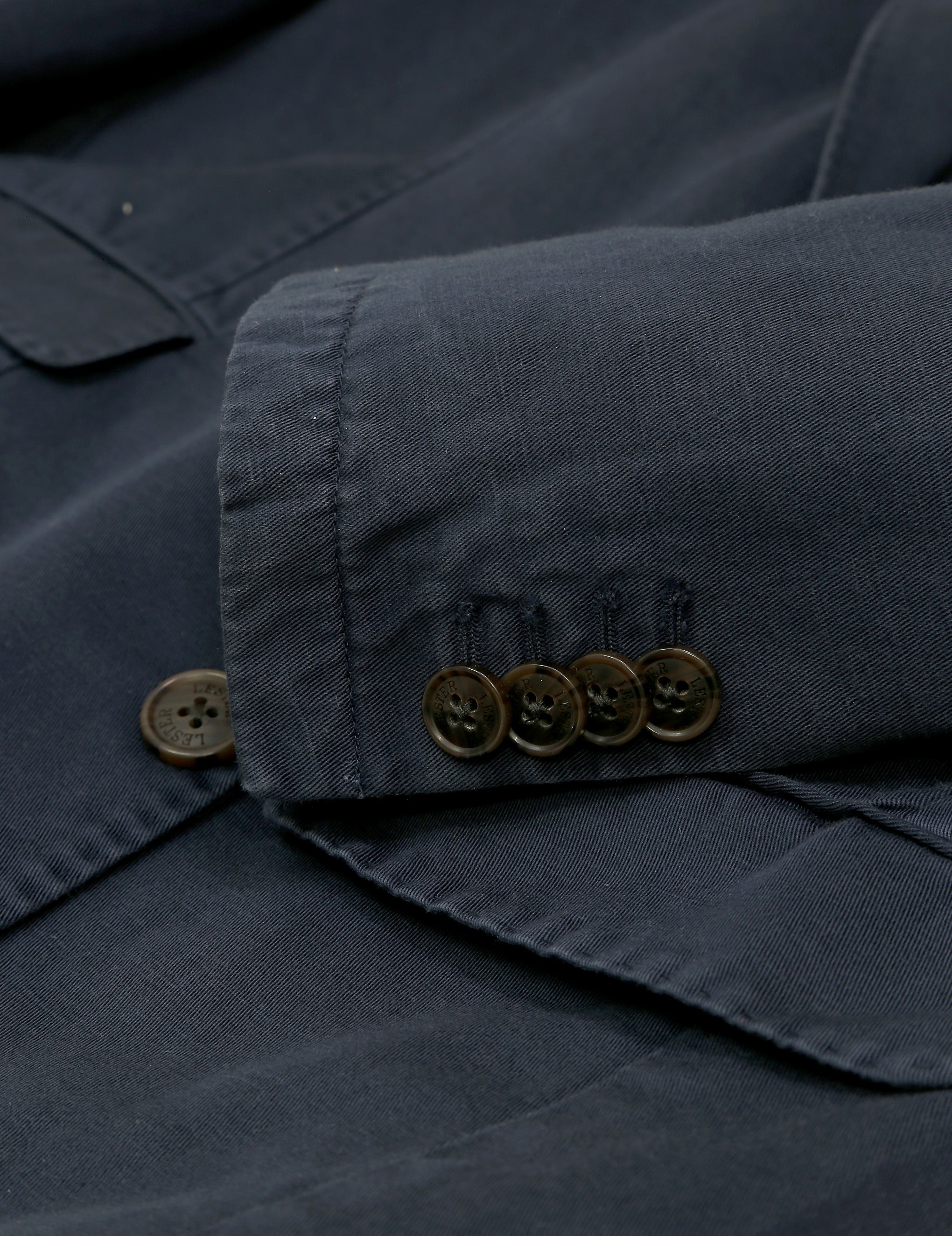 Chaqueta lino algodón lavada Azul