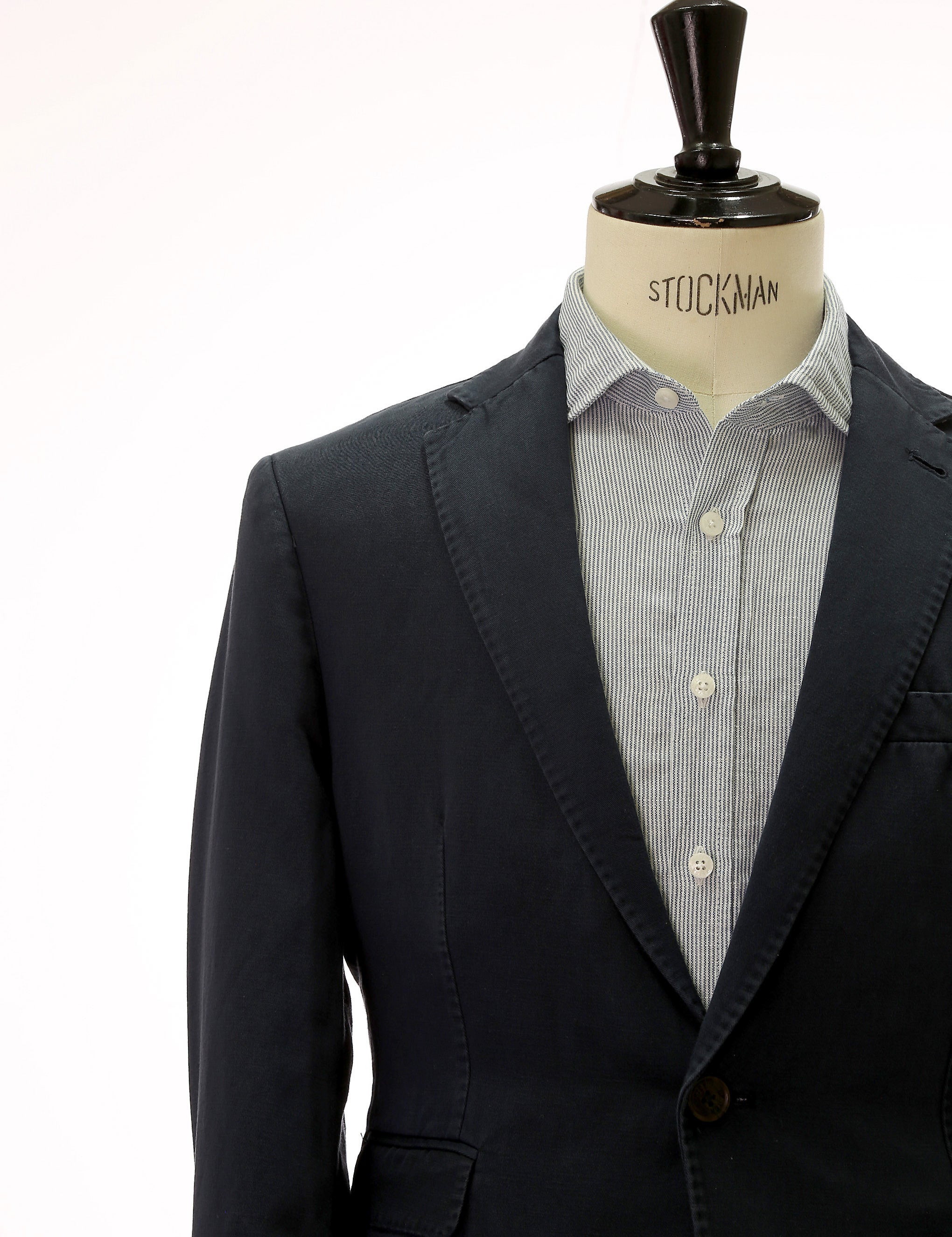 Chaqueta lino algodón lavada Azul