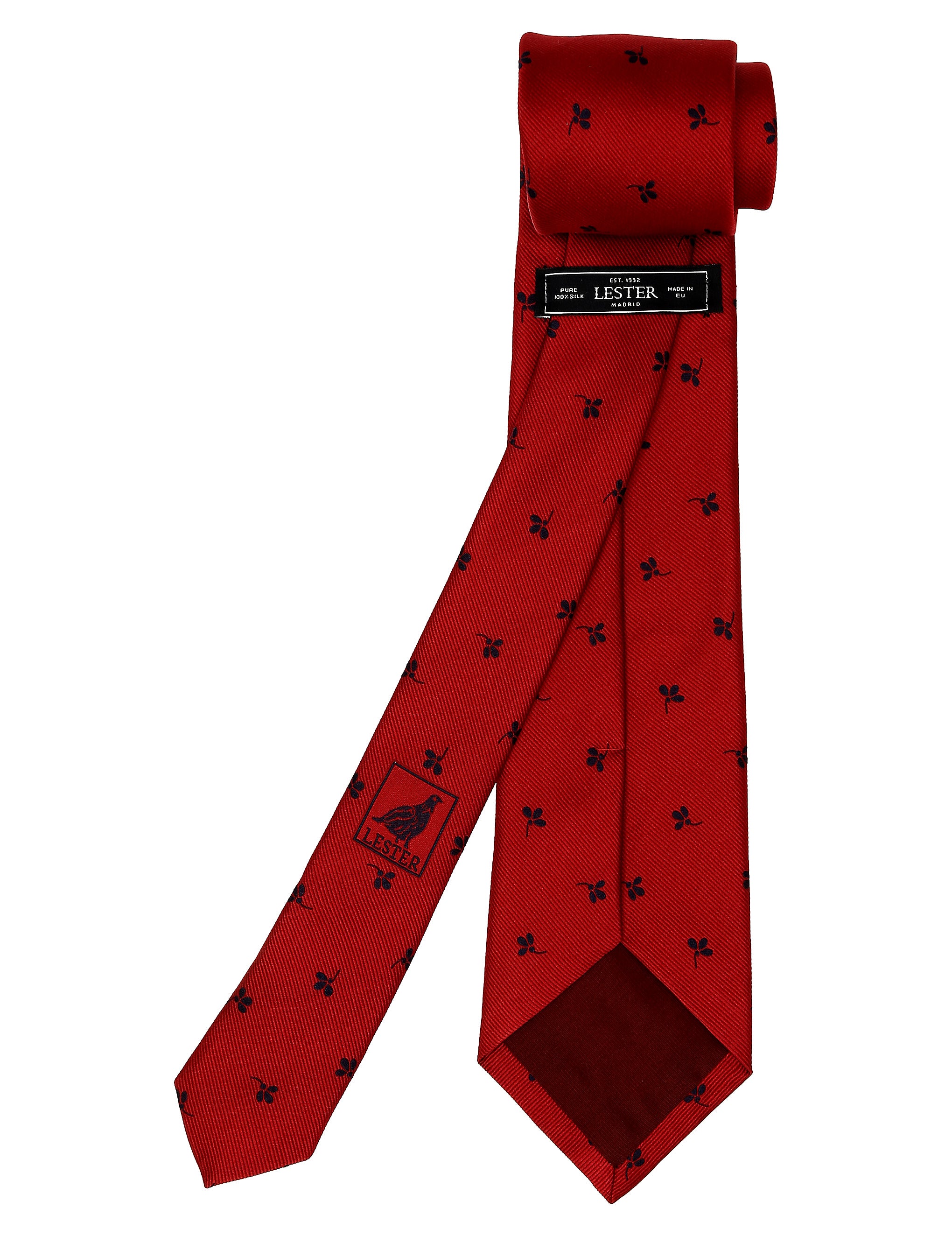 Corbata treboles Rojo/azul