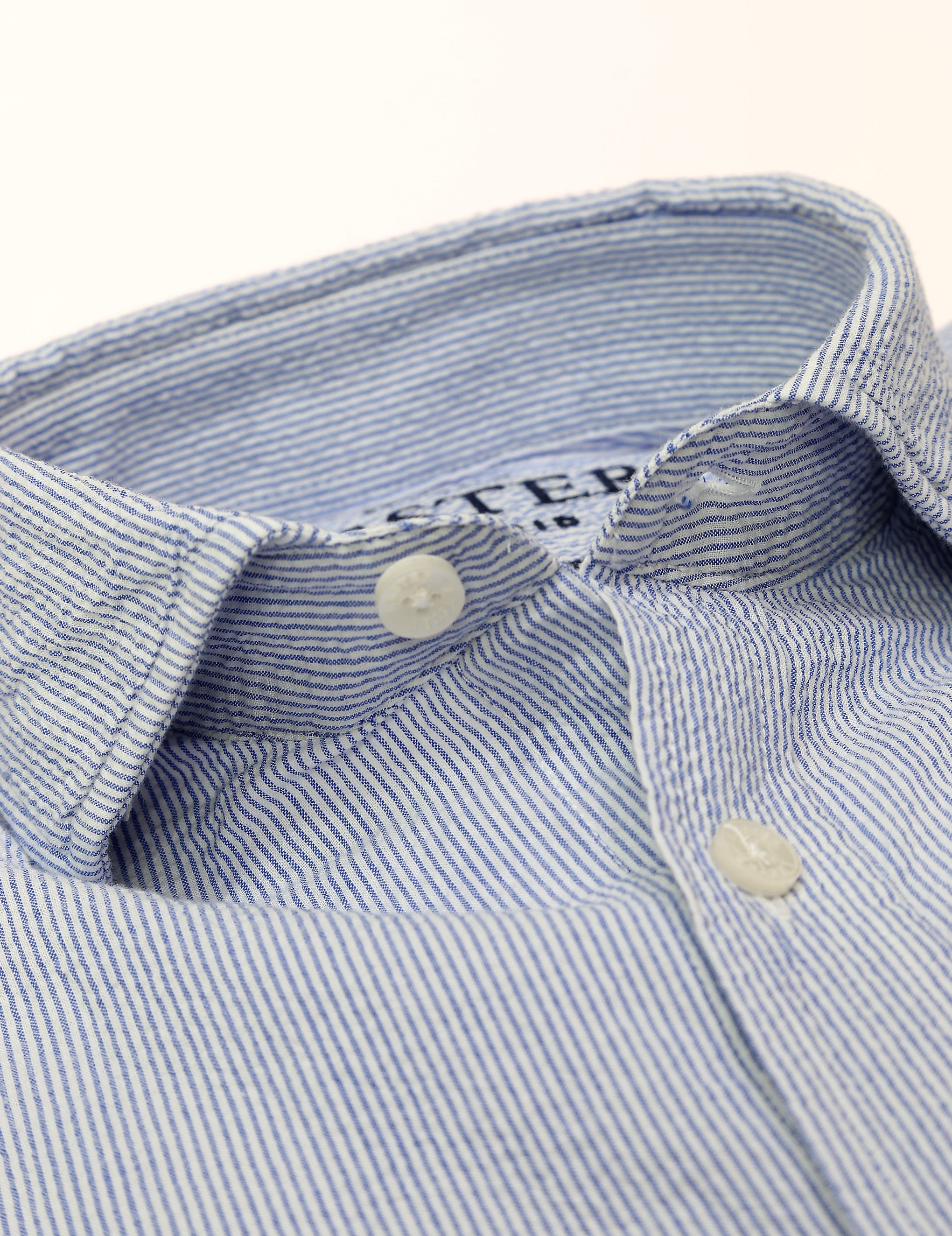 Camisa sport seersucker Azul