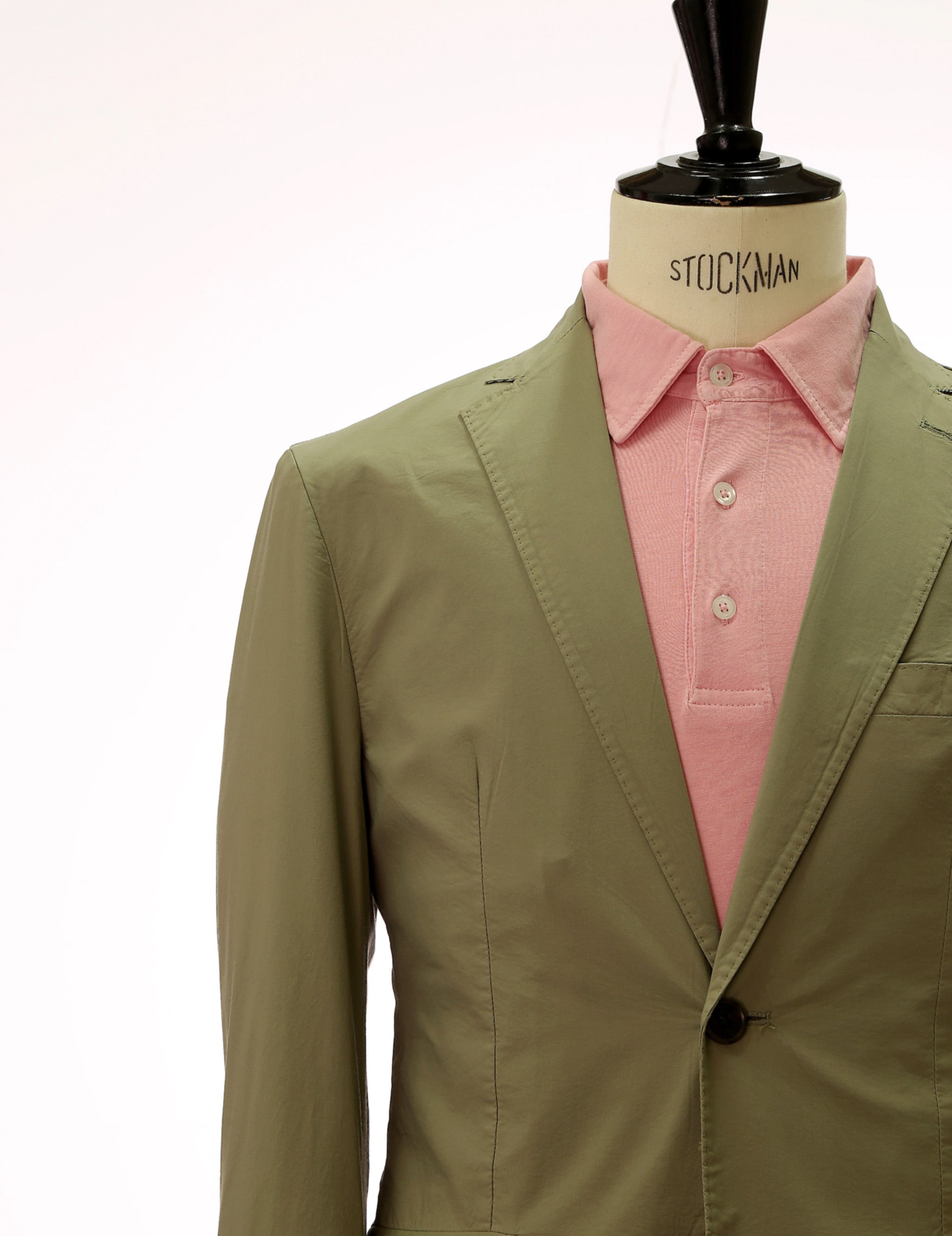Chaqueta popelin lavada Verde