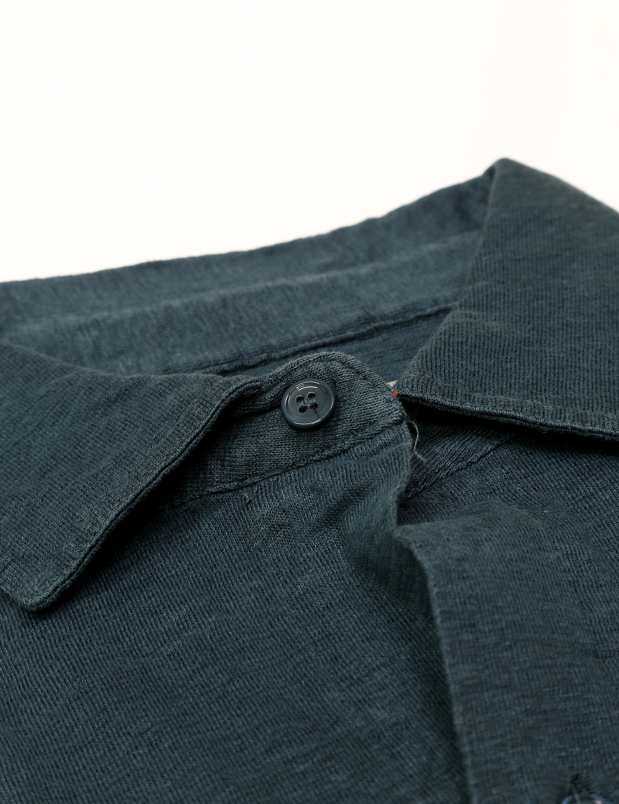 Camisa polo lino lavada Azul