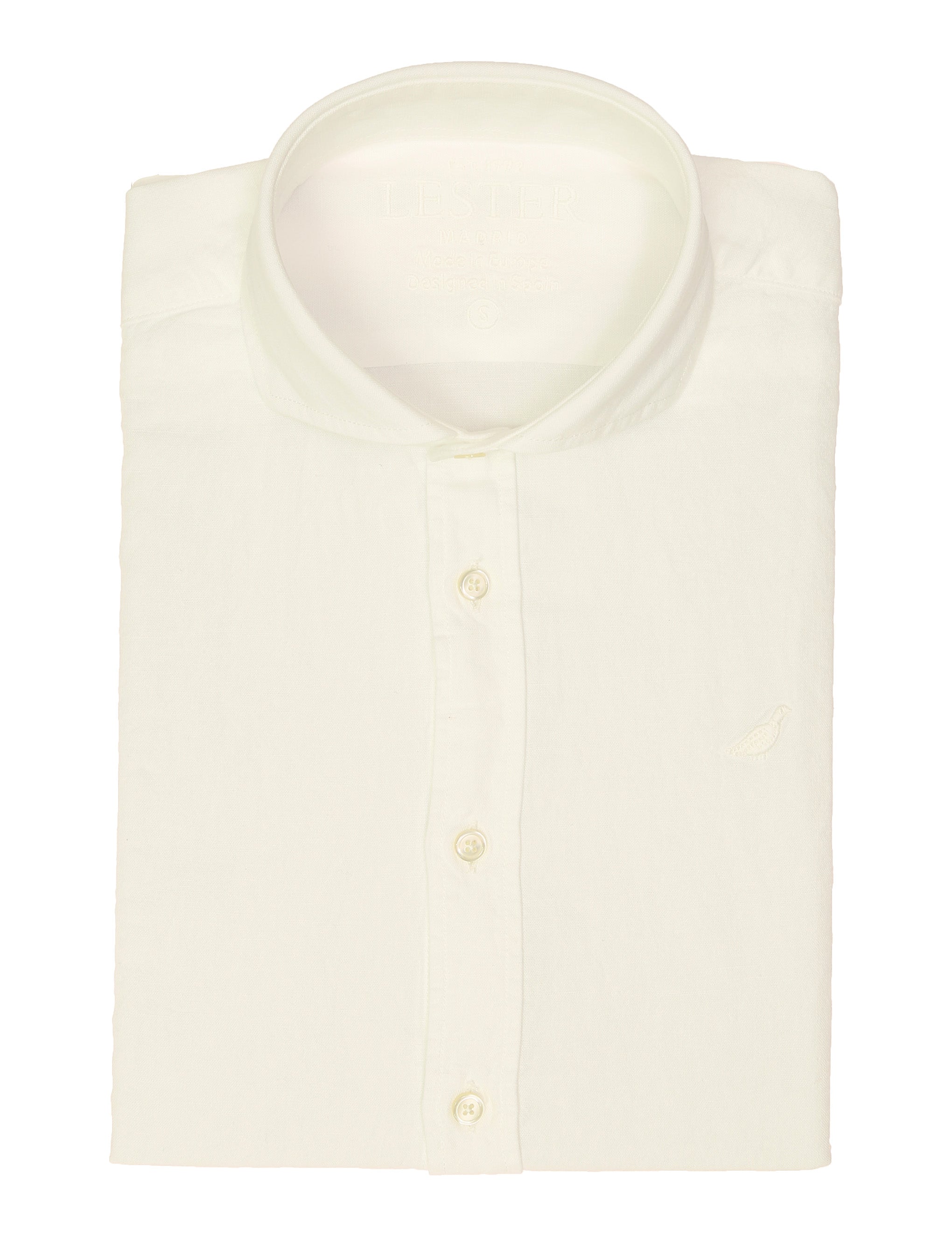 Camisa lino algodón lavada Blanco
