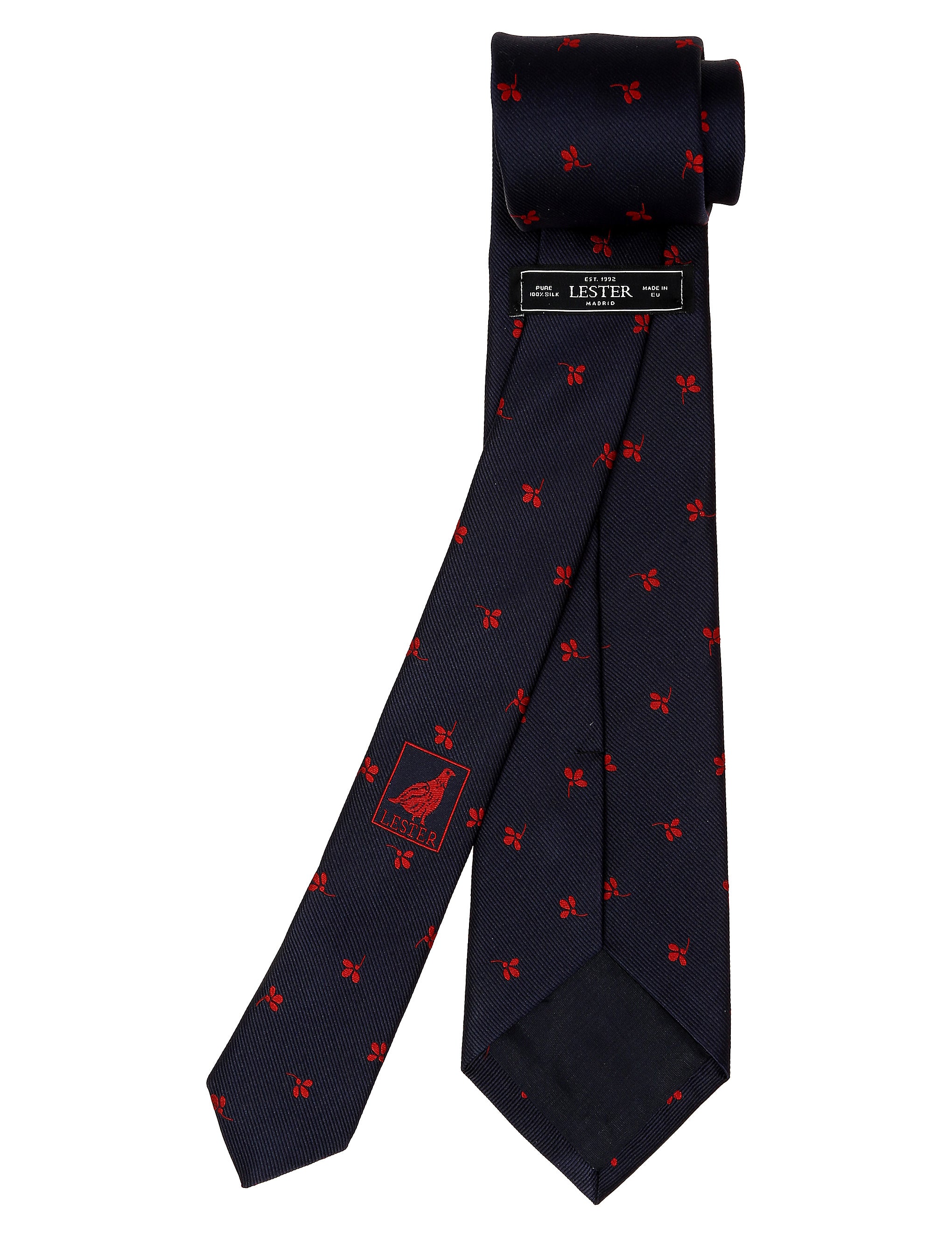 Corbata treboles Azul/rojo
