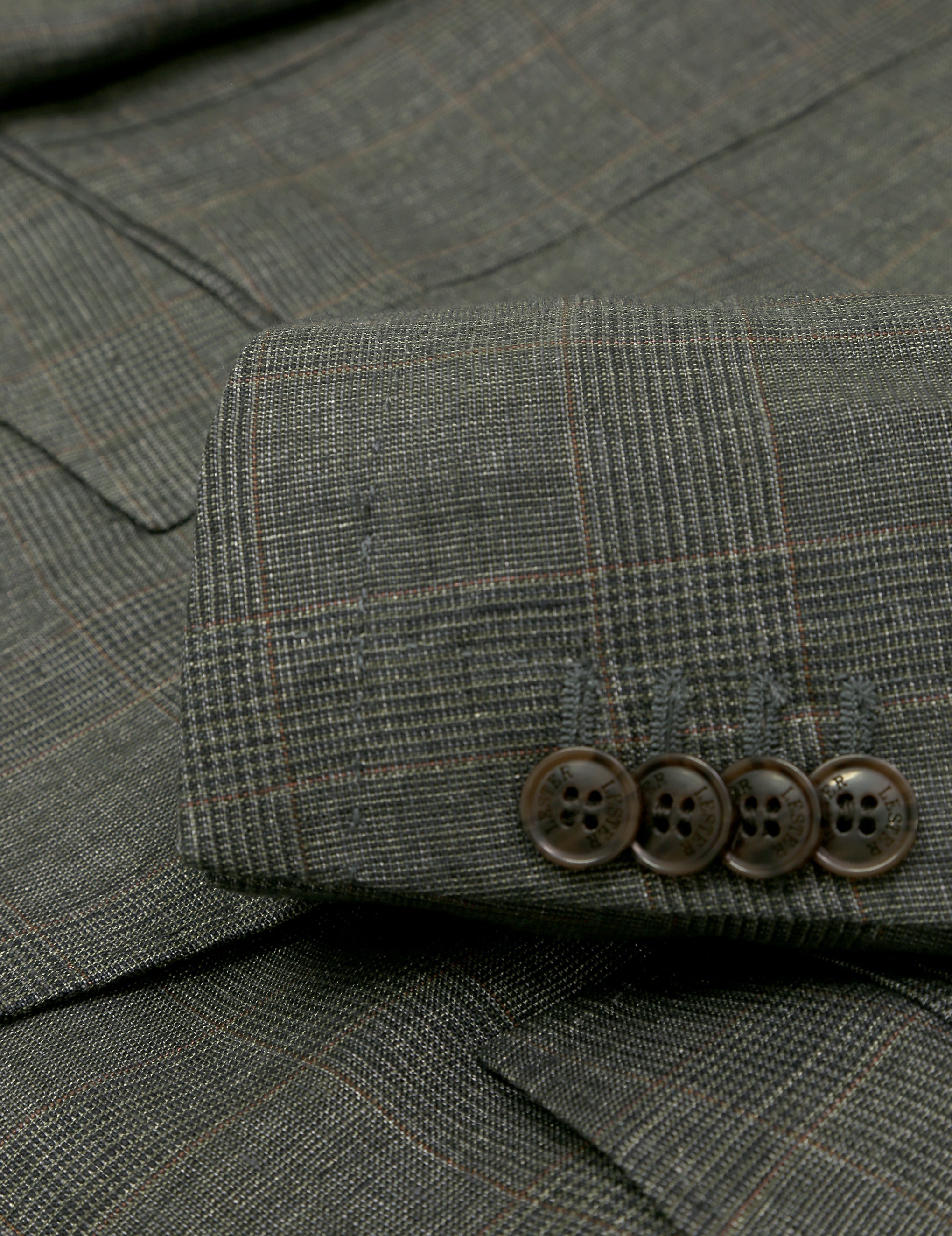 Chaqueta cuadros lino Verde