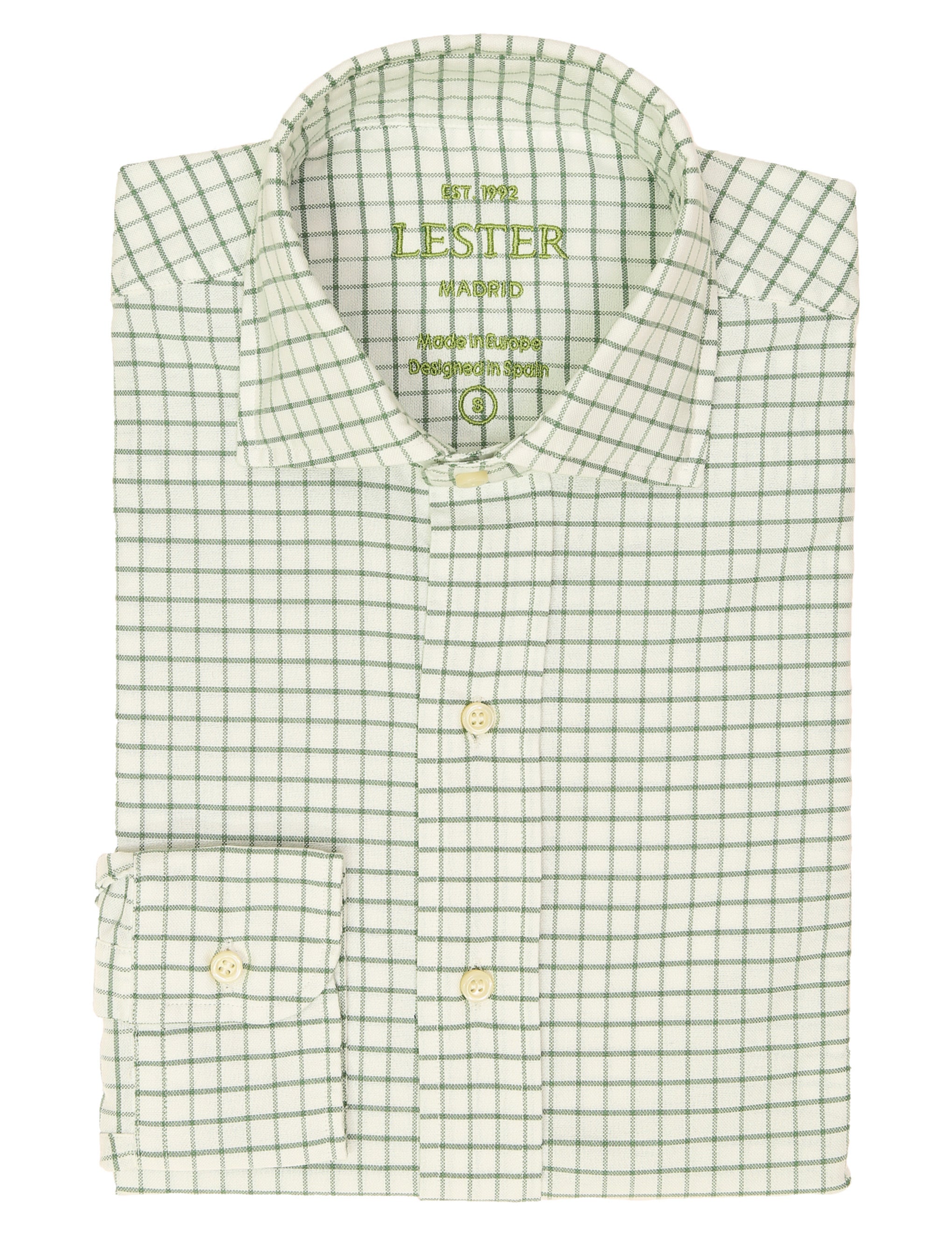 Camisa sport oxford cuadro Verde
