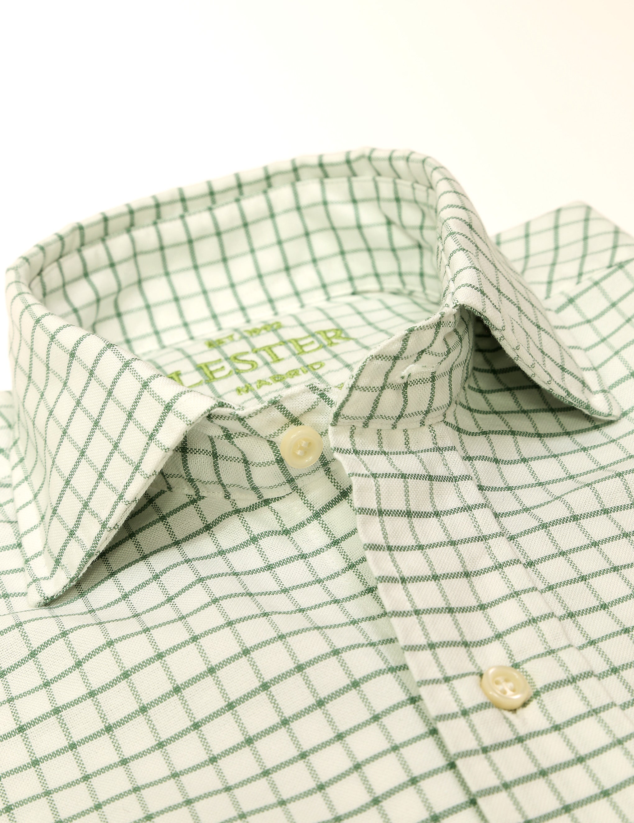 Camisa sport oxford cuadro Verde