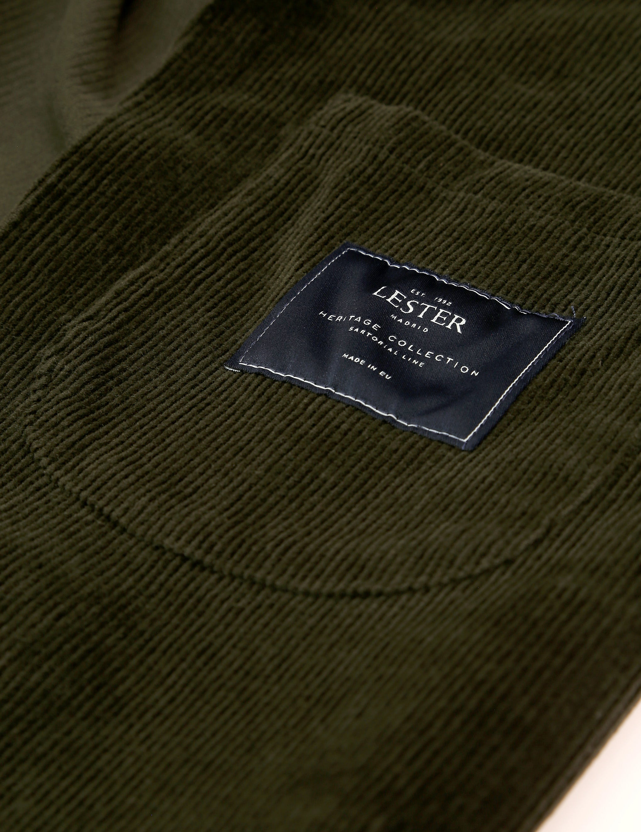 Chaqueta pana lavada Verde