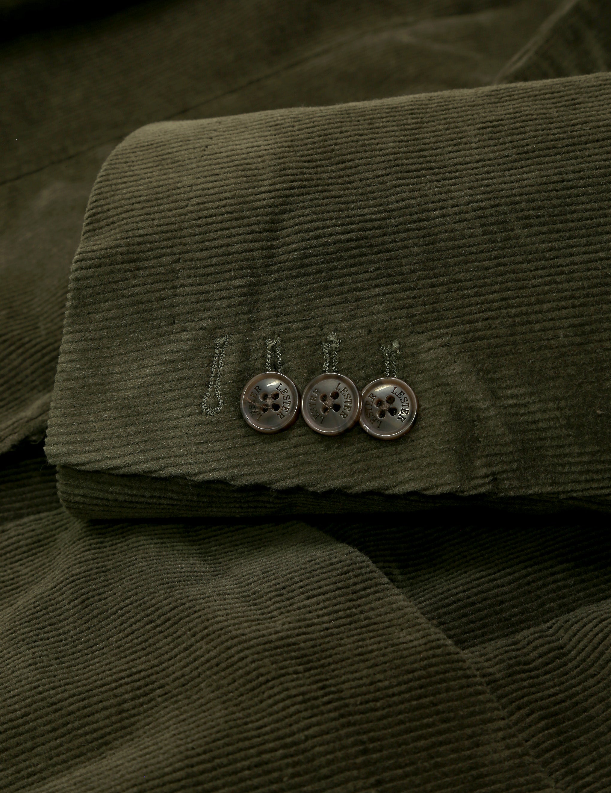 Chaqueta pana lavada Verde