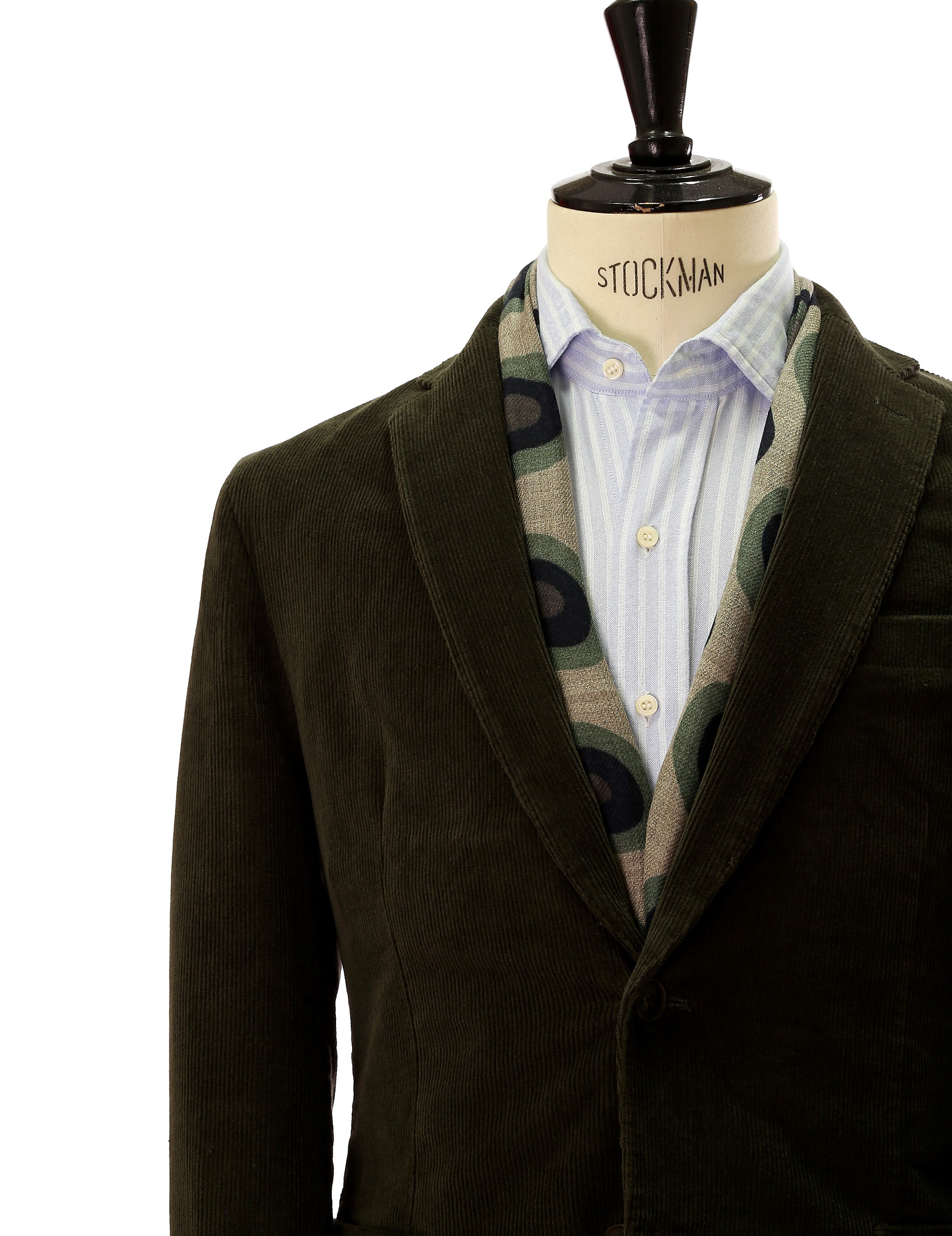 Chaqueta pana lavada Verde