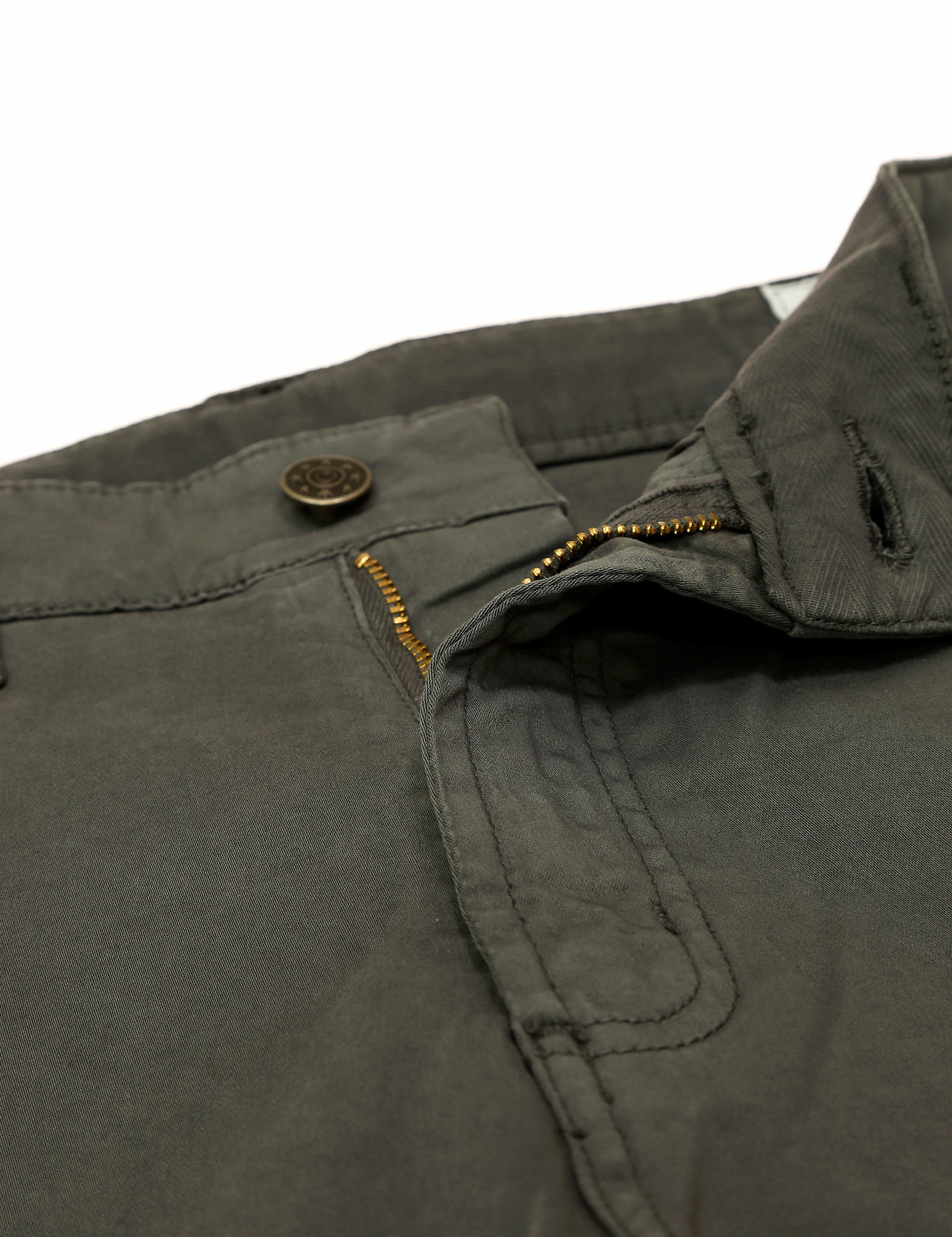 Pantalón 5 bolsillos satén Gris