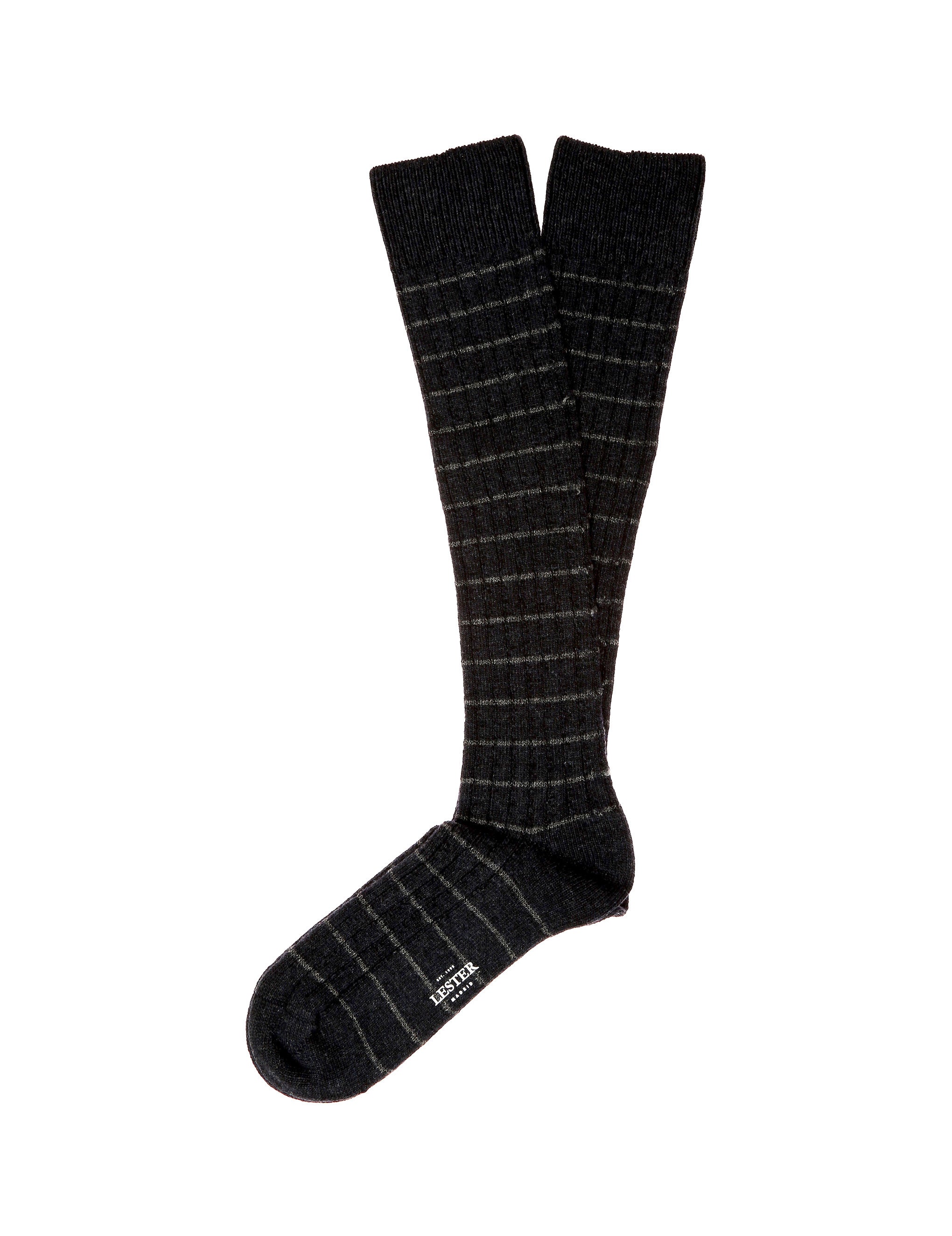 Calcetin lana cashmere rayas Azul/gris (114372_1.jpg)