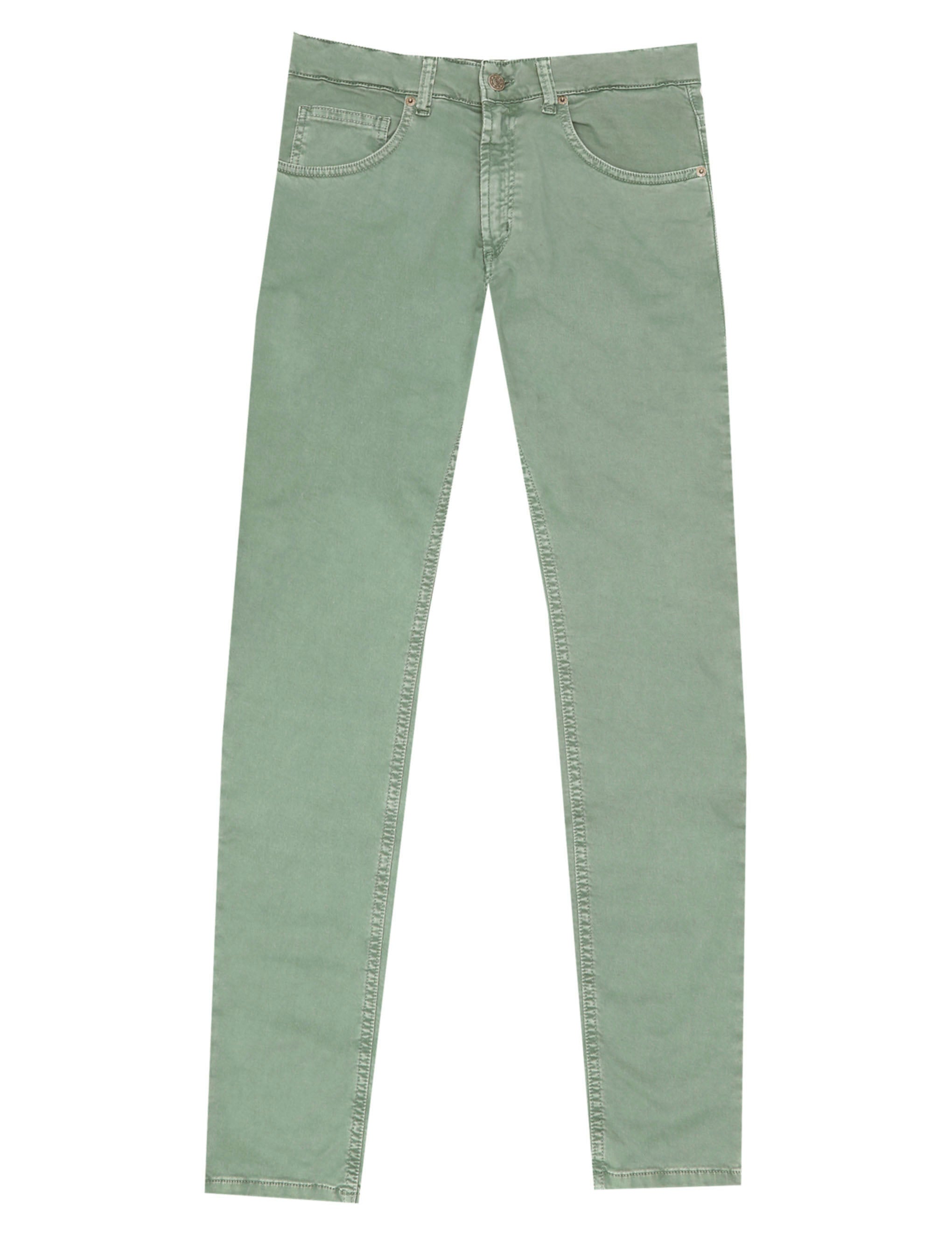 Pantalón 5 bolsillos satén Verde