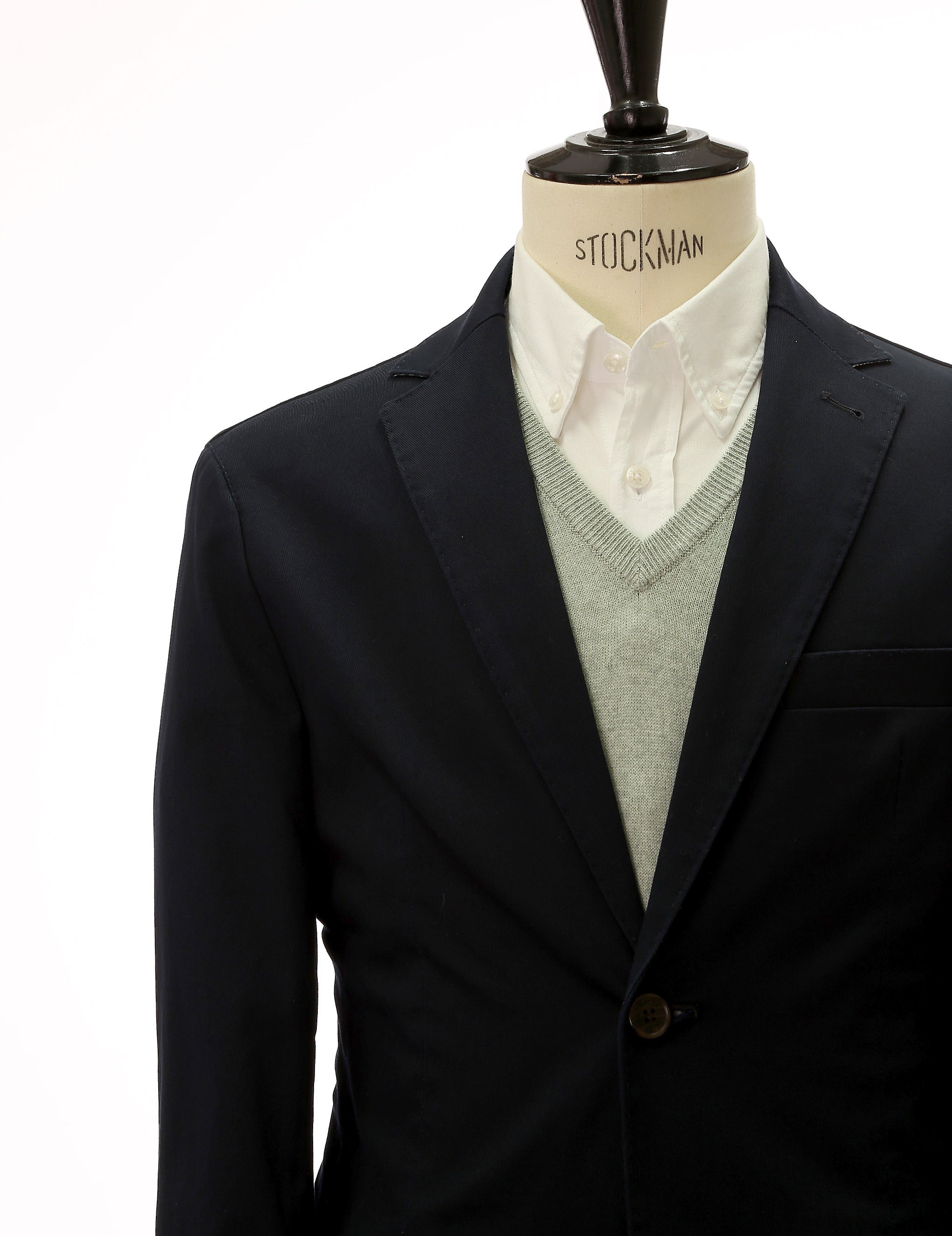 Chaqueta sarga lavada Azul