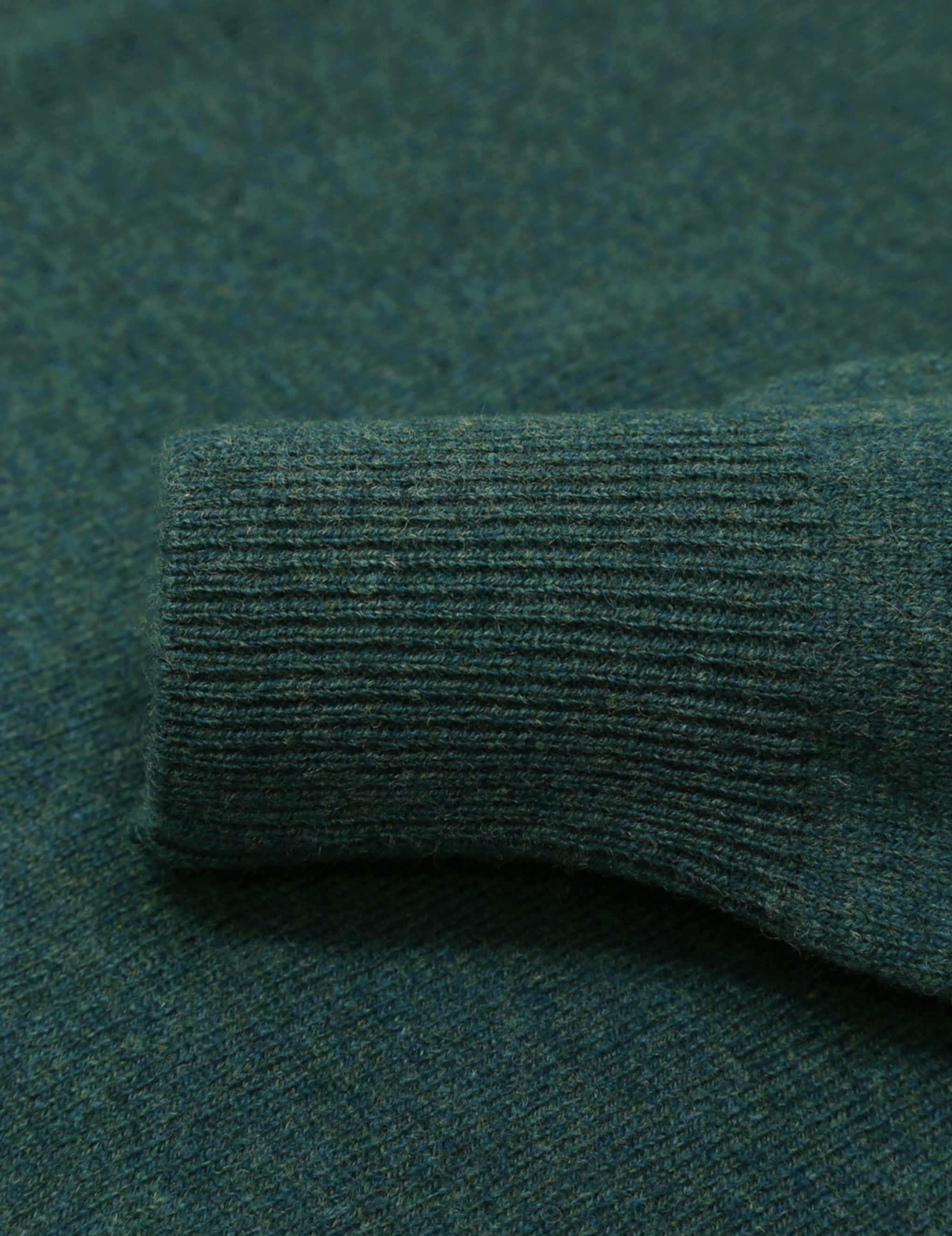 Jersey lana pico Verde oscuro
