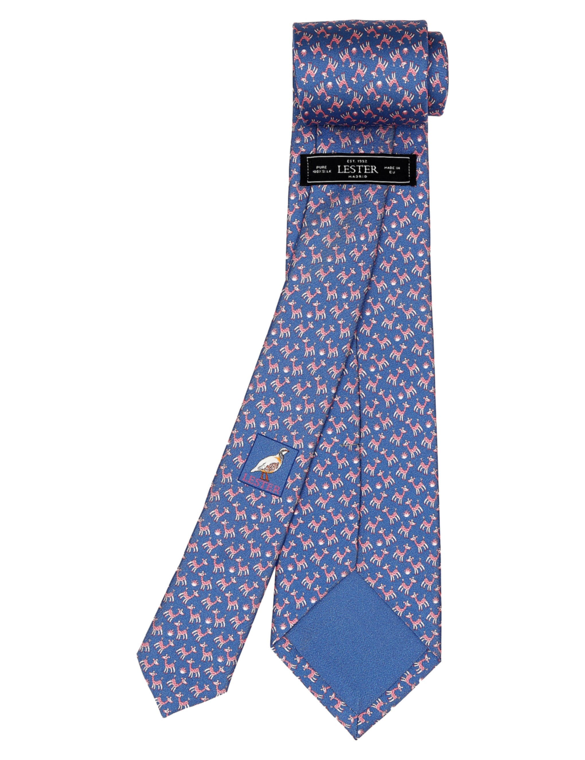 Corbata jirafas Azul/rosa