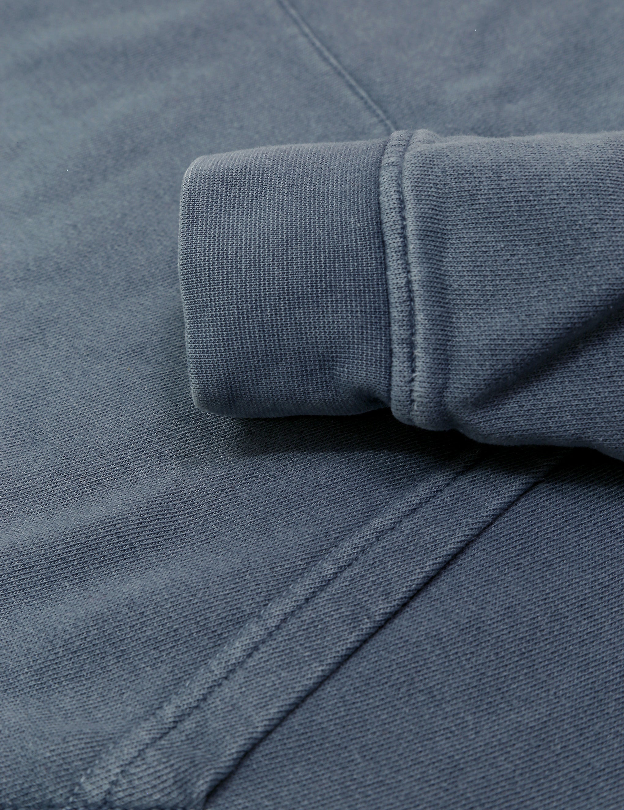 Sudadera lavada capucha Azul