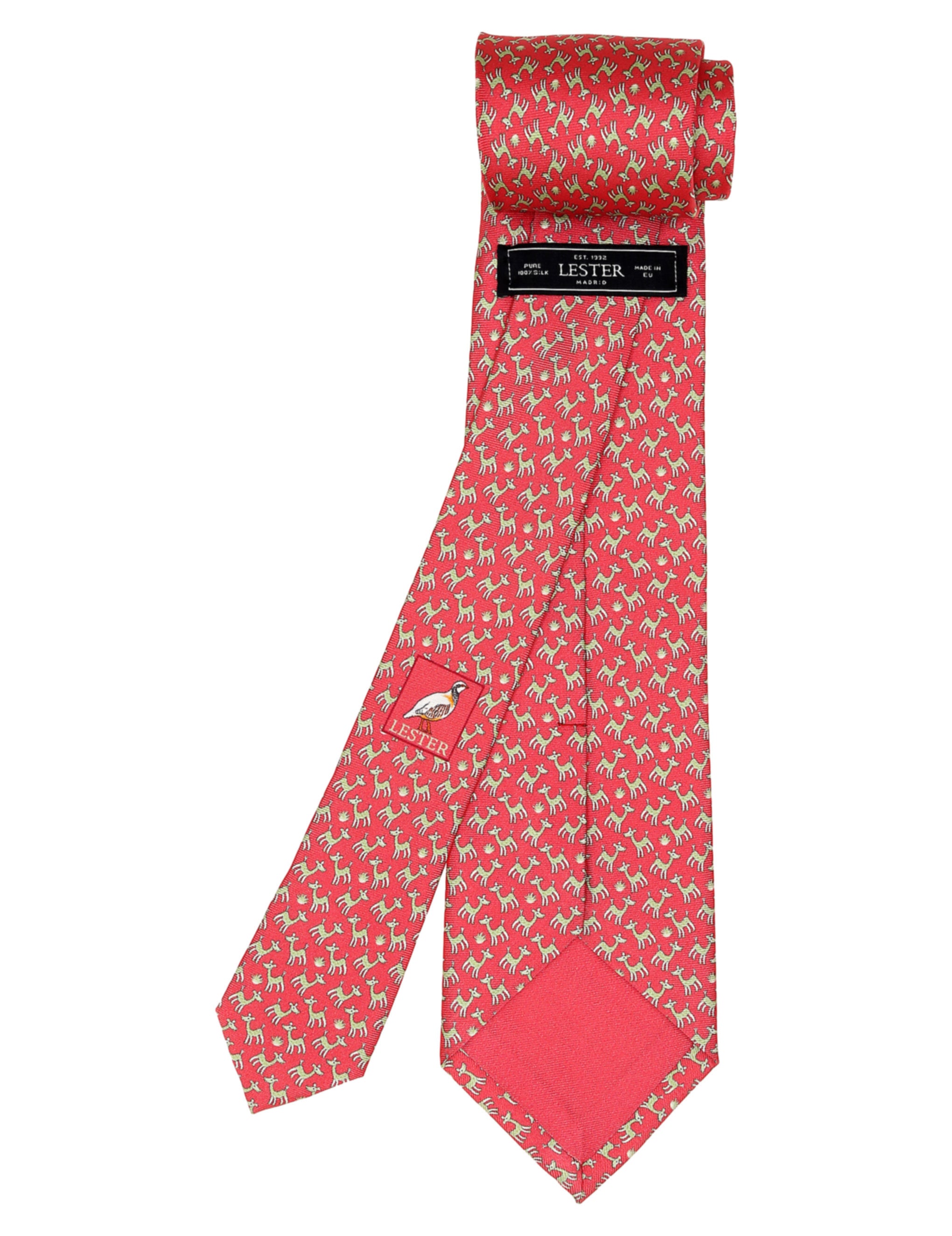 Corbata jirafas Rosa/verde