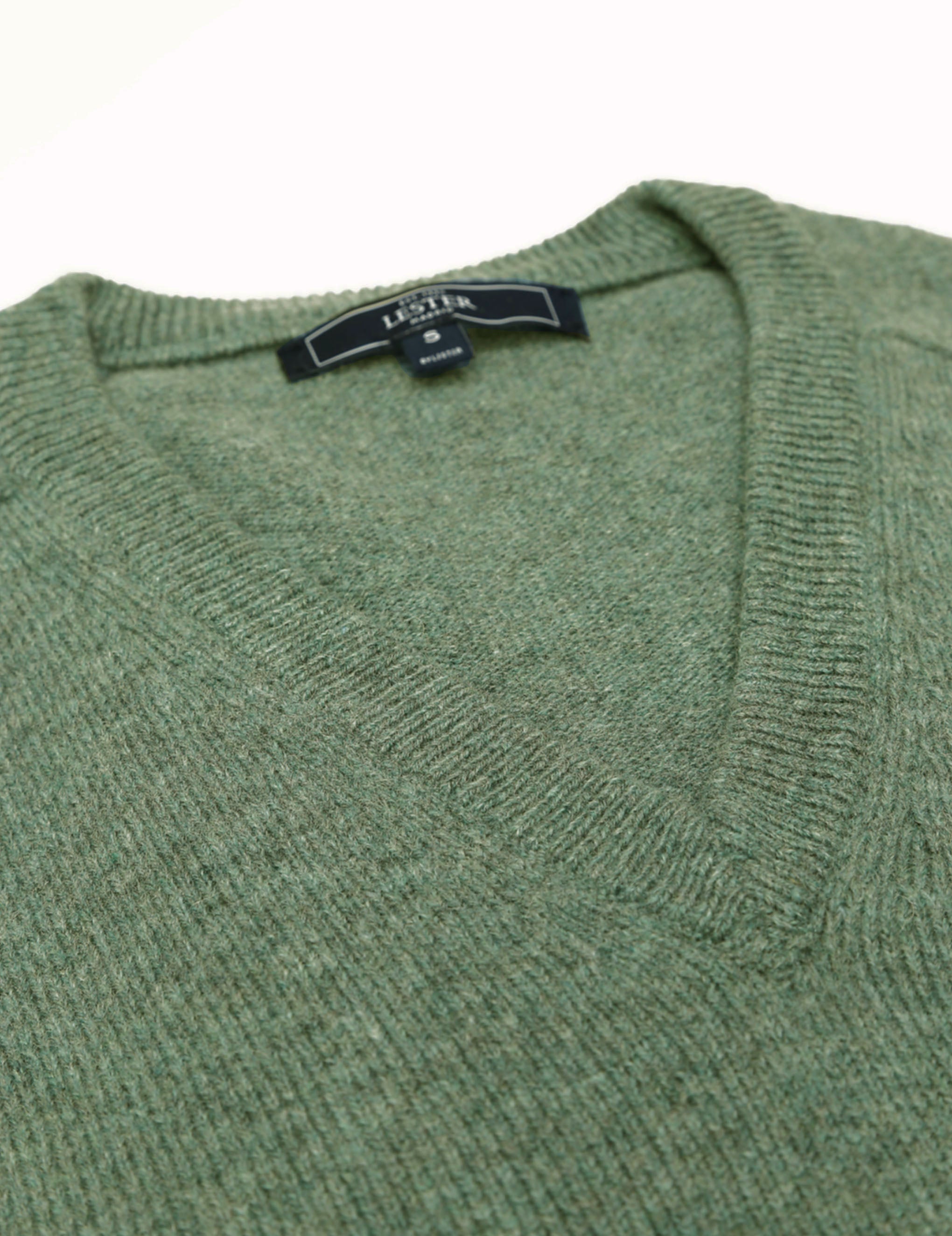 Jersey lana pico Verde claro