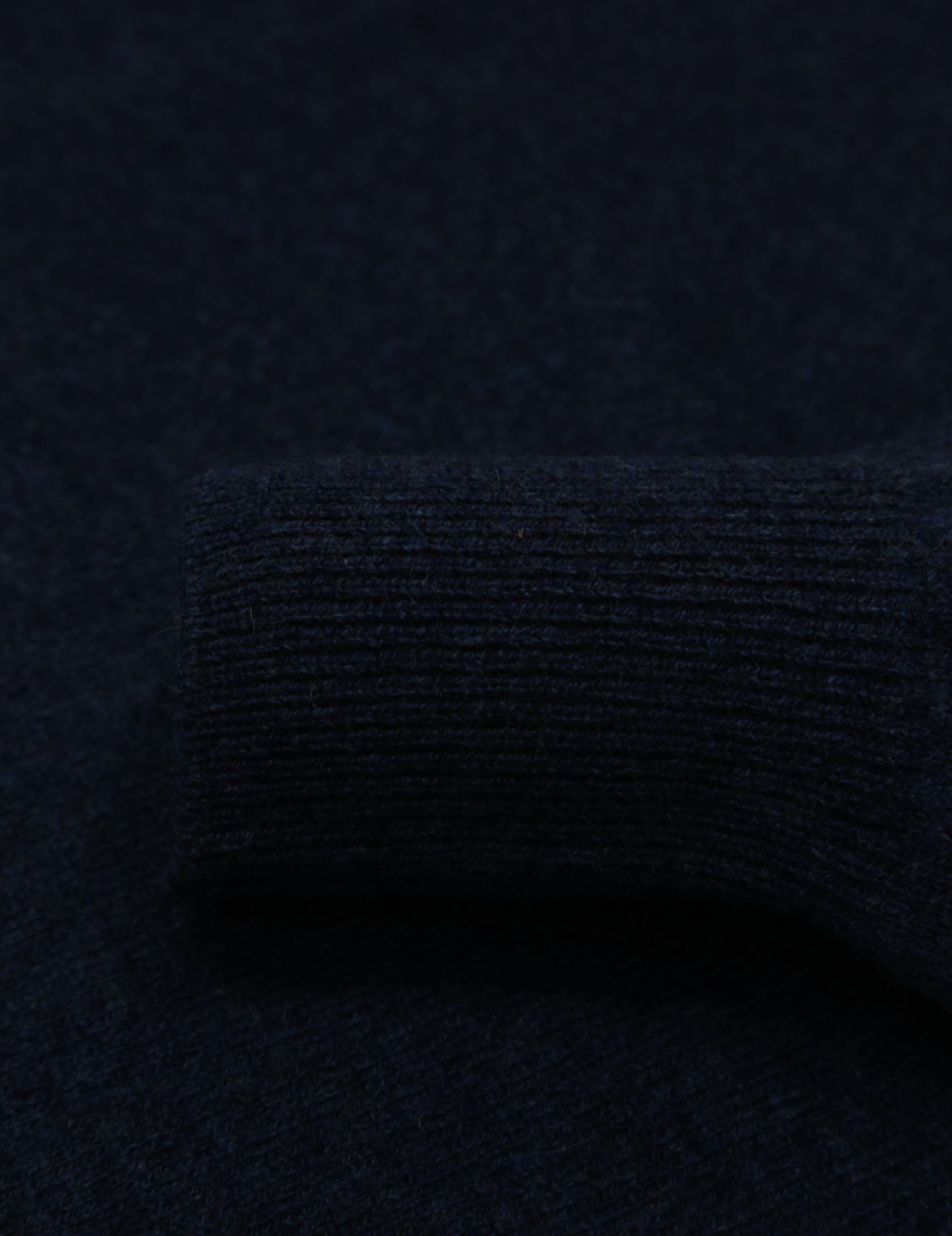 Jersey lana pico Azul oscuro