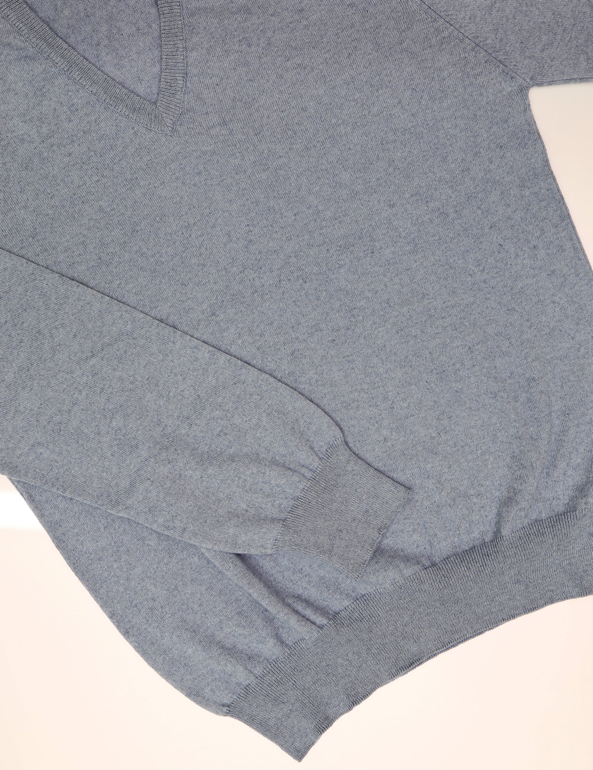 Jersey pico algodón cashmere Azul claro
