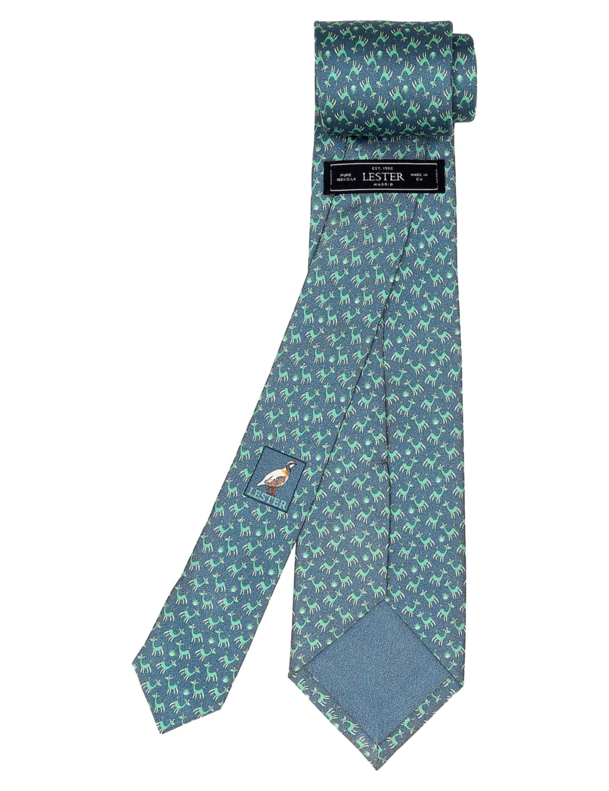 Corbata jirafas Azul/verde