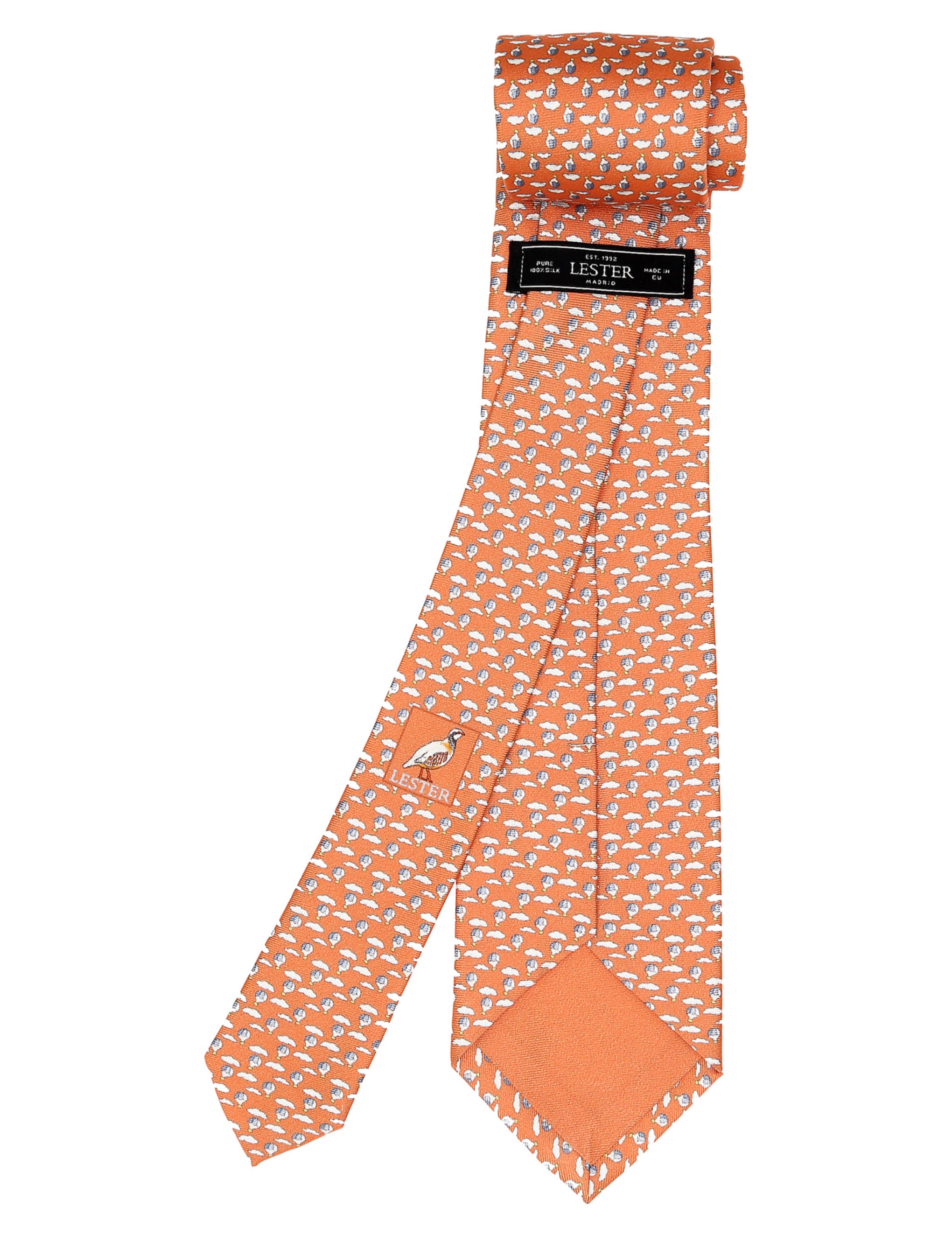 Corbata globos Naranja/azul